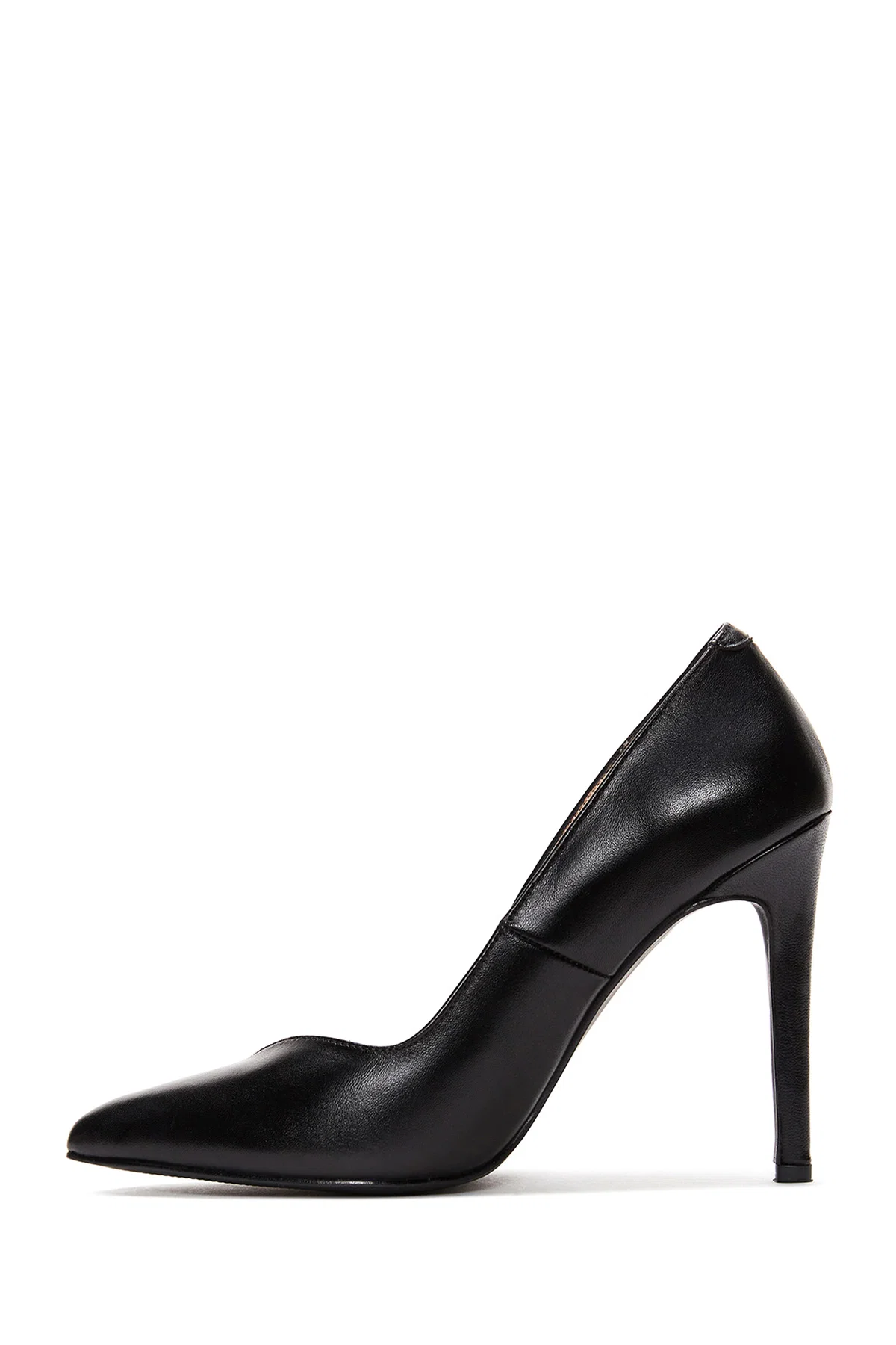 Kadın Siyah İnce Topuklu Deri Stiletto - Image 4