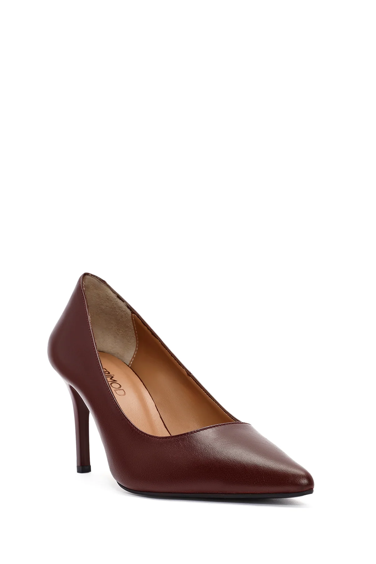 Kadın Siyah İnce Topuklu Deri Stiletto - Image 7