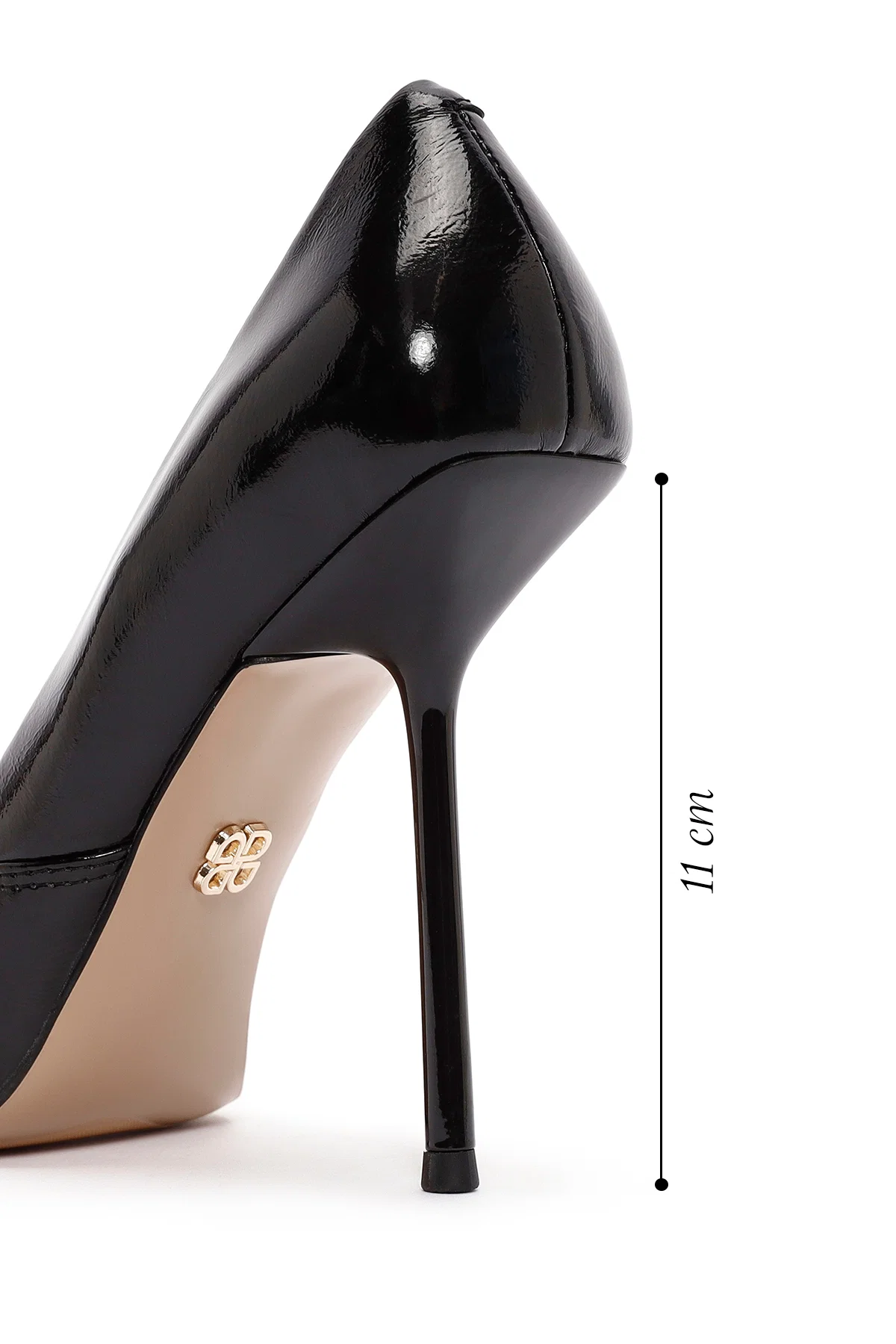 Kadın Siyah İnce Topuklu Deri Stiletto - Image 2