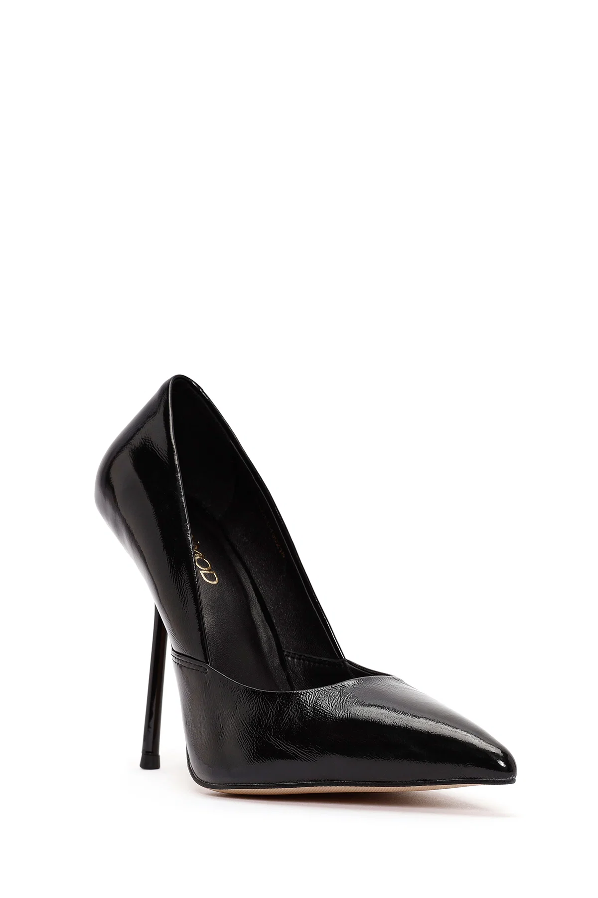 Kadın Siyah İnce Topuklu Deri Stiletto - Image 7