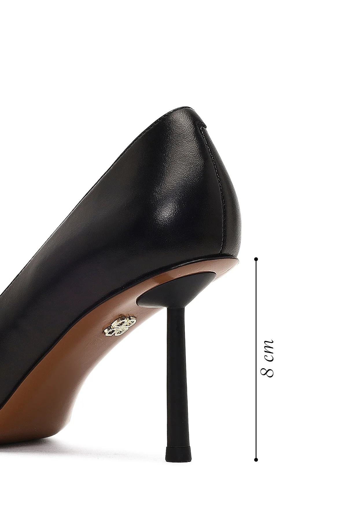 Kadın Siyah İnce Topuklu Deri Stiletto - Image 2