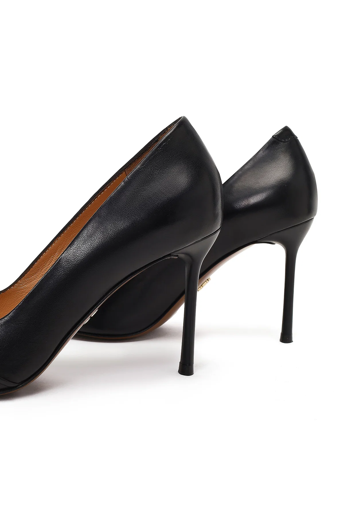 Kadın Siyah İnce Topuklu Deri Stiletto - Image 10