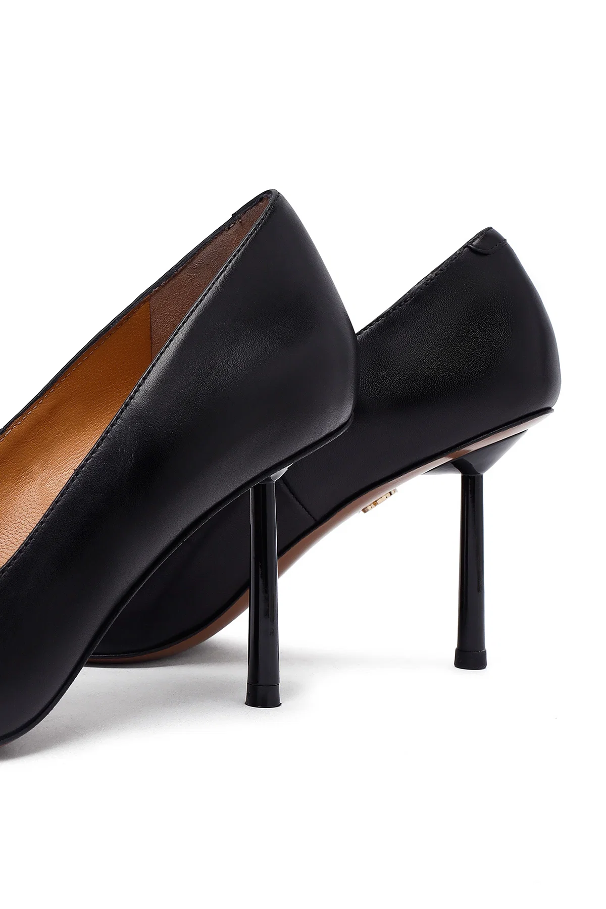Kadın Siyah İnce Topuklu Deri Stiletto - Image 11
