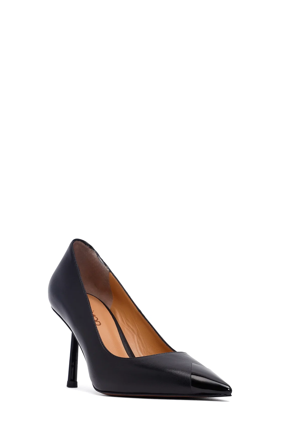 Kadın Siyah İnce Topuklu Deri Stiletto - Image 7