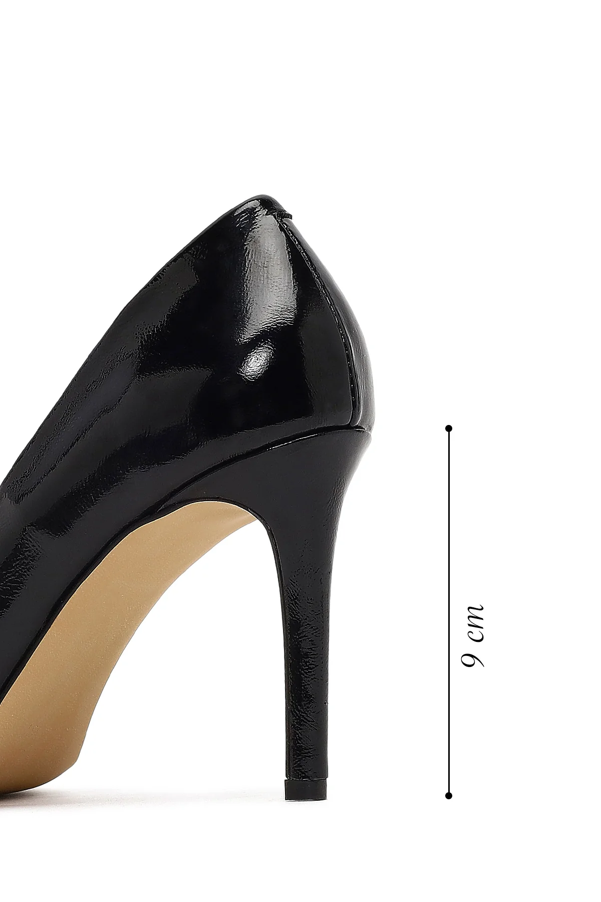 Kadın Siyah İnce Topuklu Deri Stiletto - Image 2