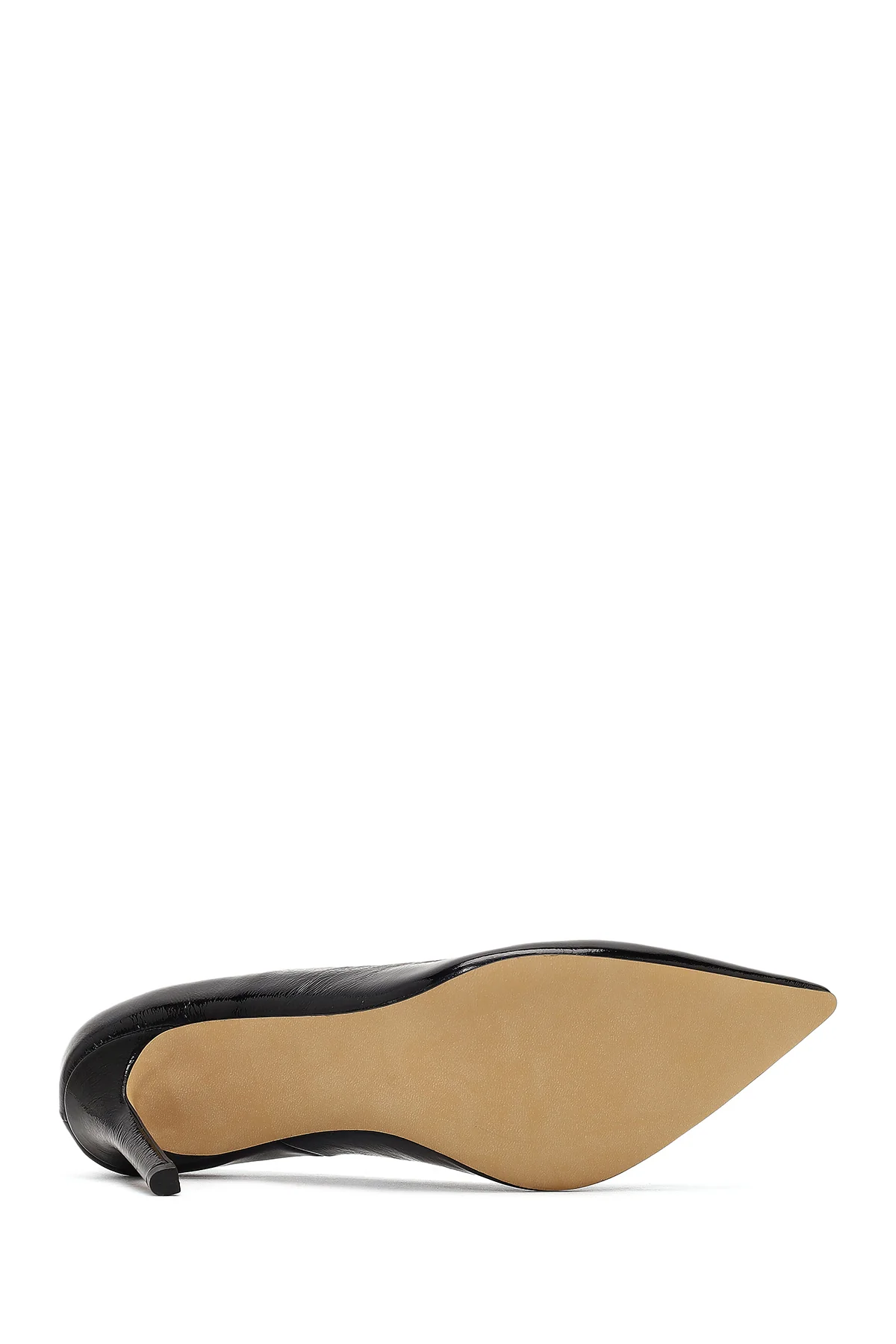 Kadın Siyah İnce Topuklu Deri Stiletto - Image 5