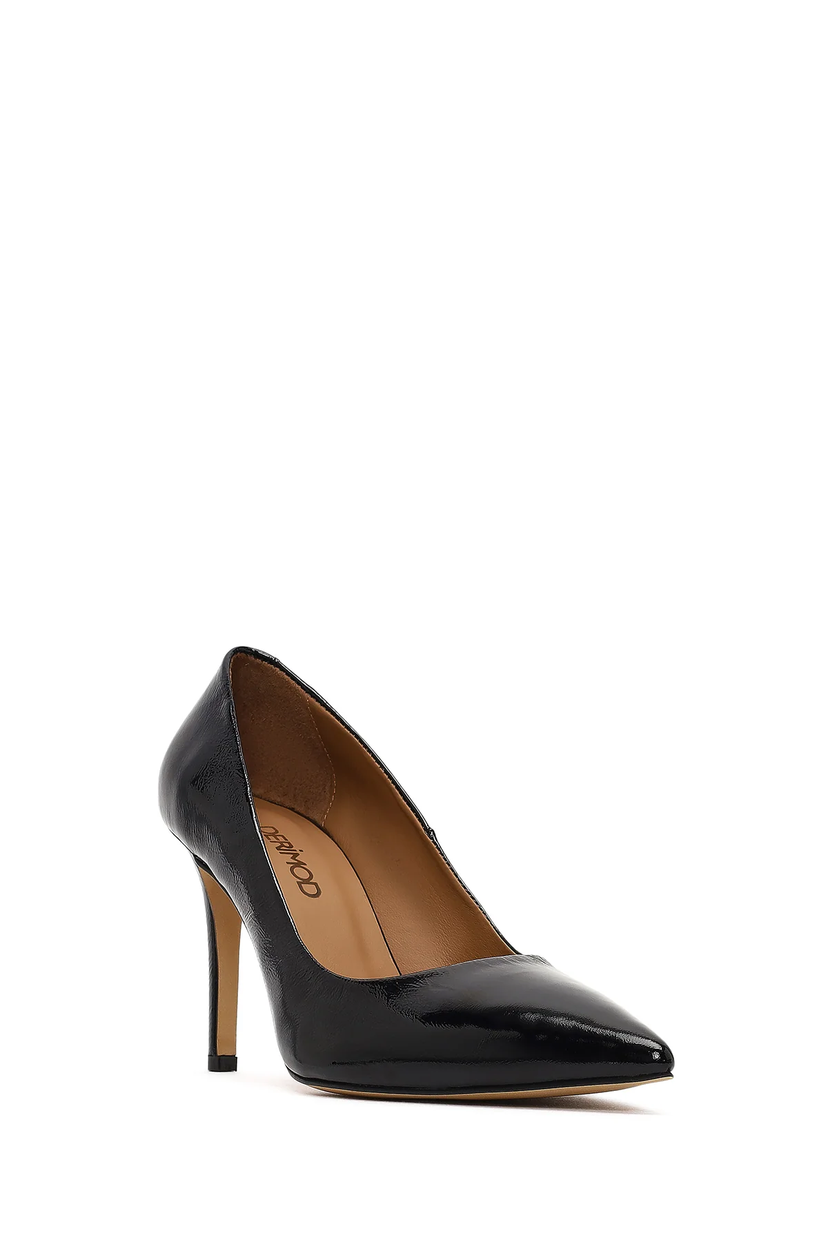 Kadın Siyah İnce Topuklu Deri Stiletto - Image 7