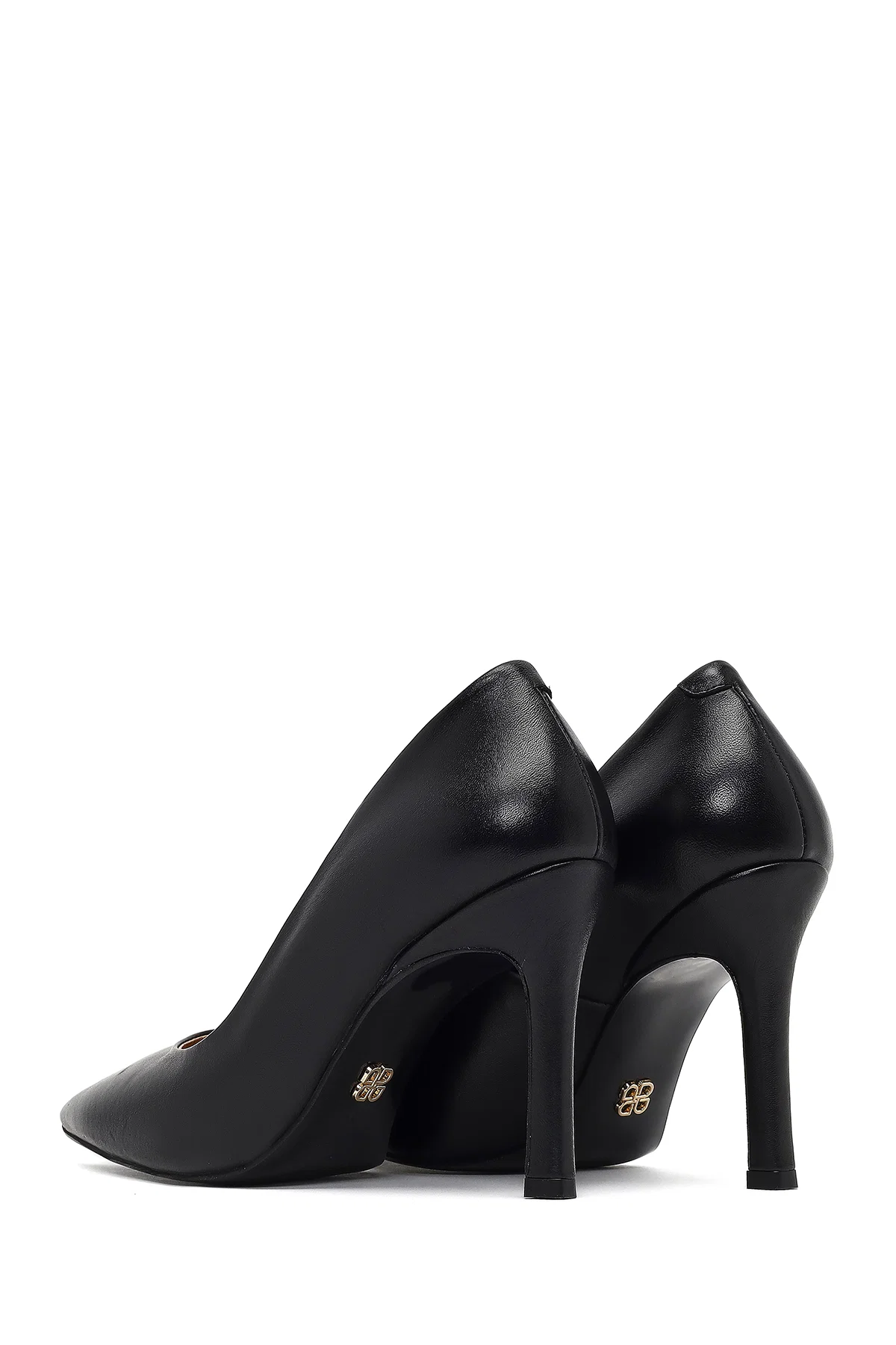 Kadın Siyah İnce Topuklu Deri Stiletto - Image 5