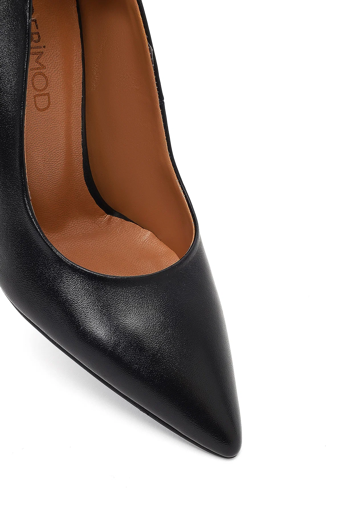 Kadın Siyah İnce Topuklu Deri Stiletto - Image 9