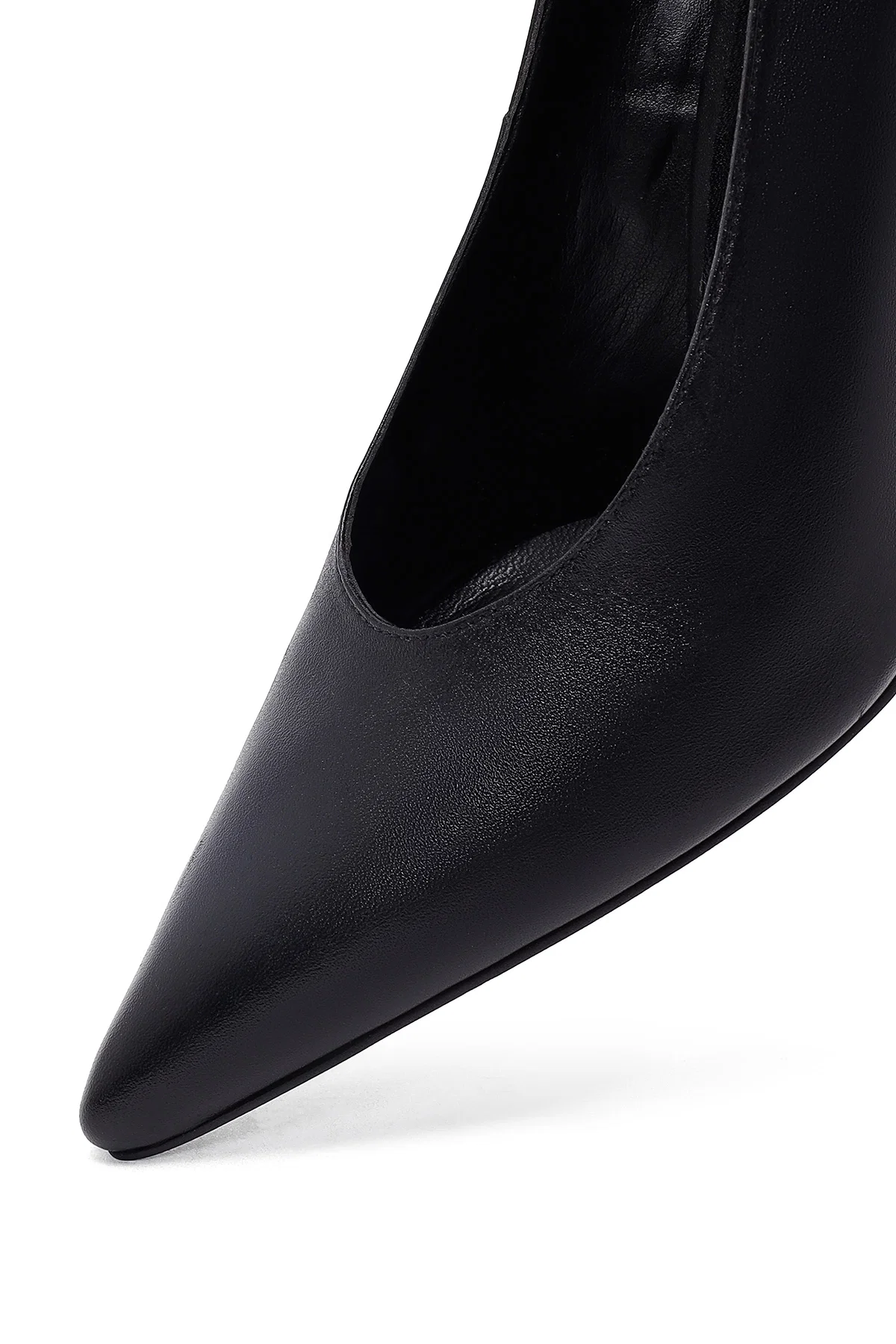 Kadın Siyah İnce Topuklu Deri Stiletto - Image 10