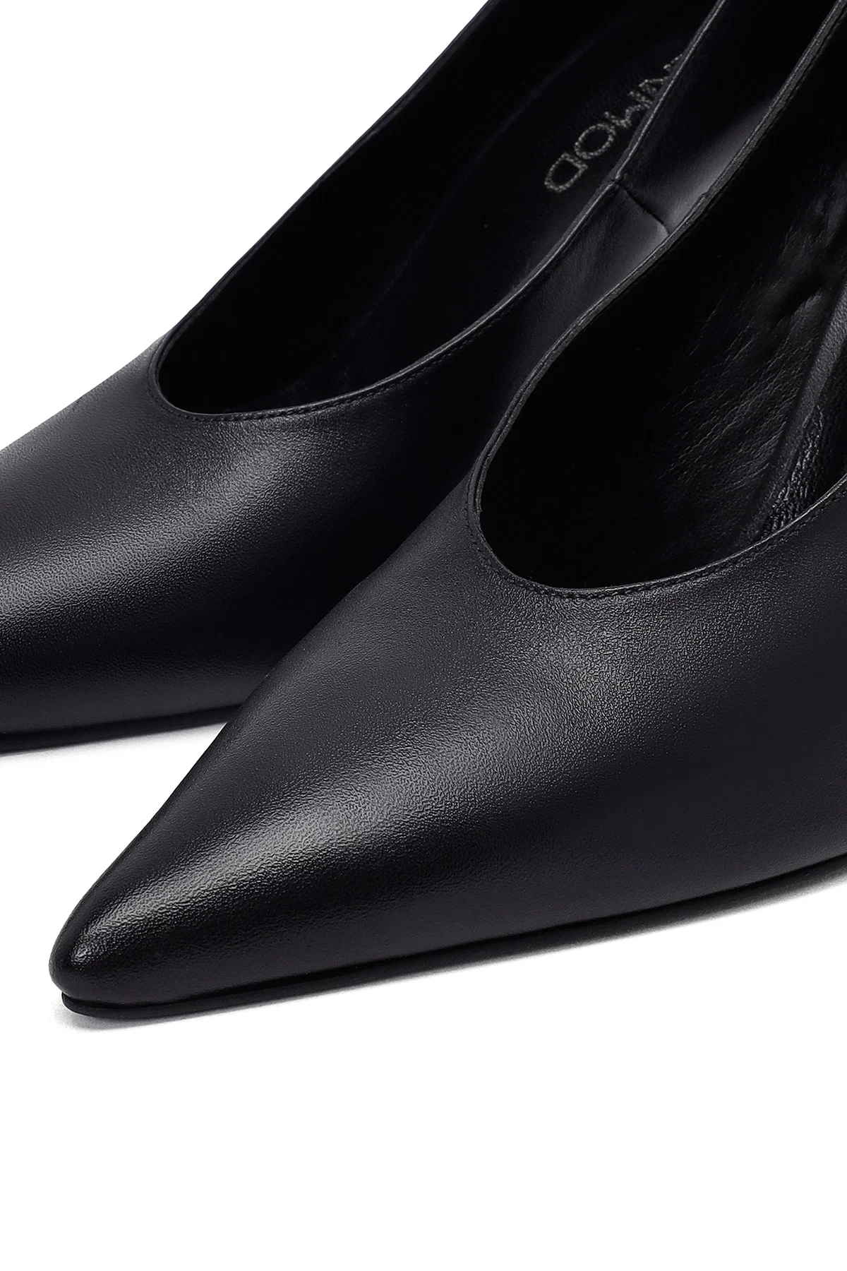 Kadın Siyah İnce Topuklu Deri Stiletto - Image 12