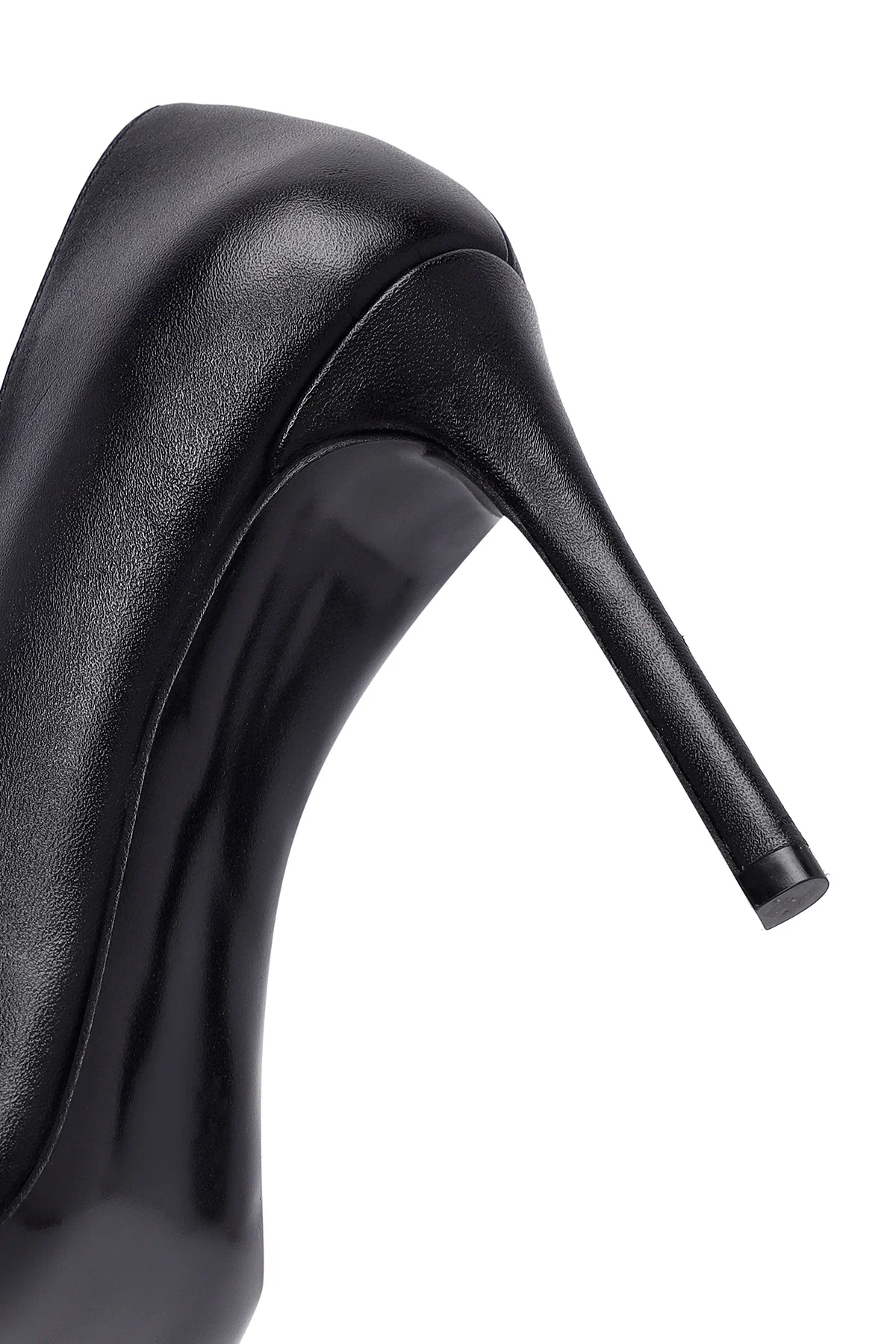 Kadın Siyah İnce Topuklu Deri Stiletto - Image 9