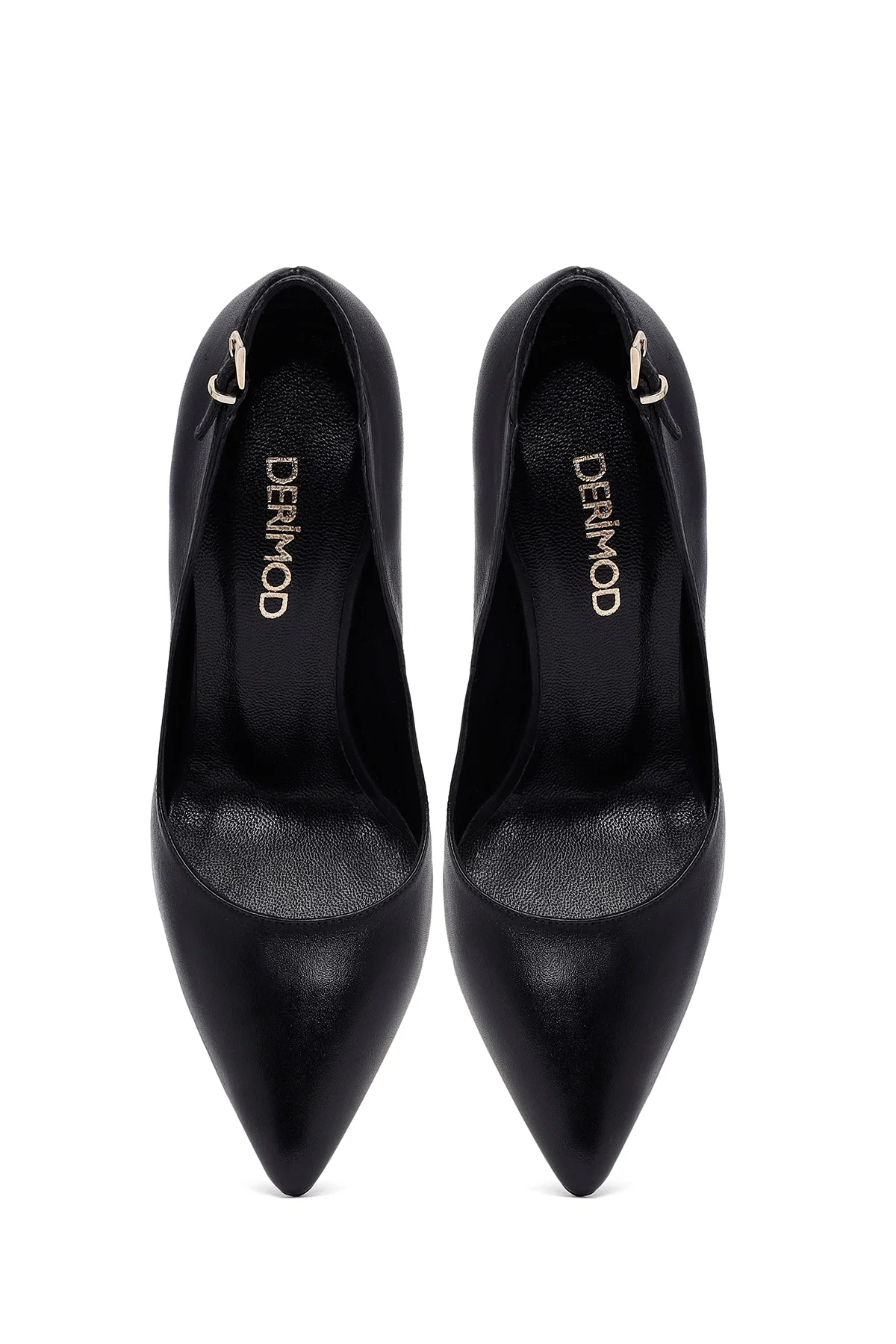 Kadın Siyah İnce Topuklu Deri Stiletto - Image 8