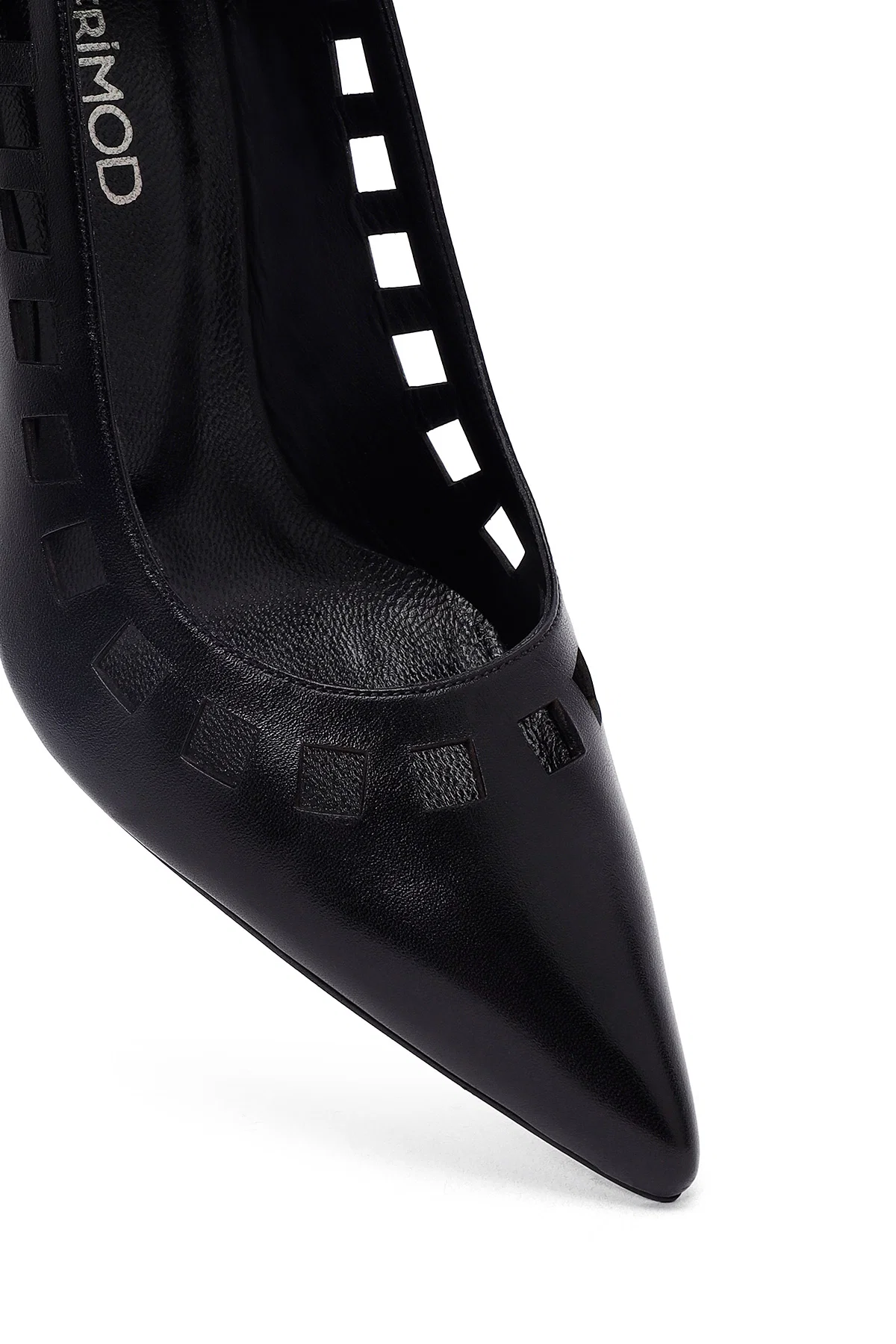Kadın Siyah İnce Topuklu Deri Stiletto - Image 9