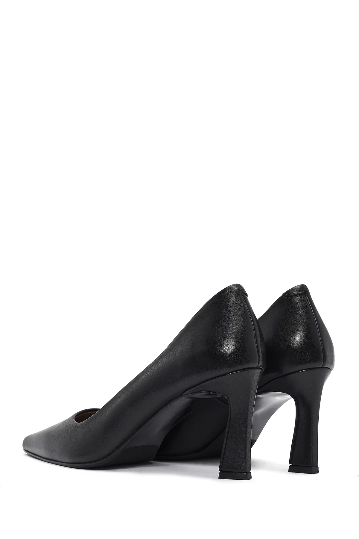 Kadın Siyah İnce Topuklu Deri Stiletto - Image 6