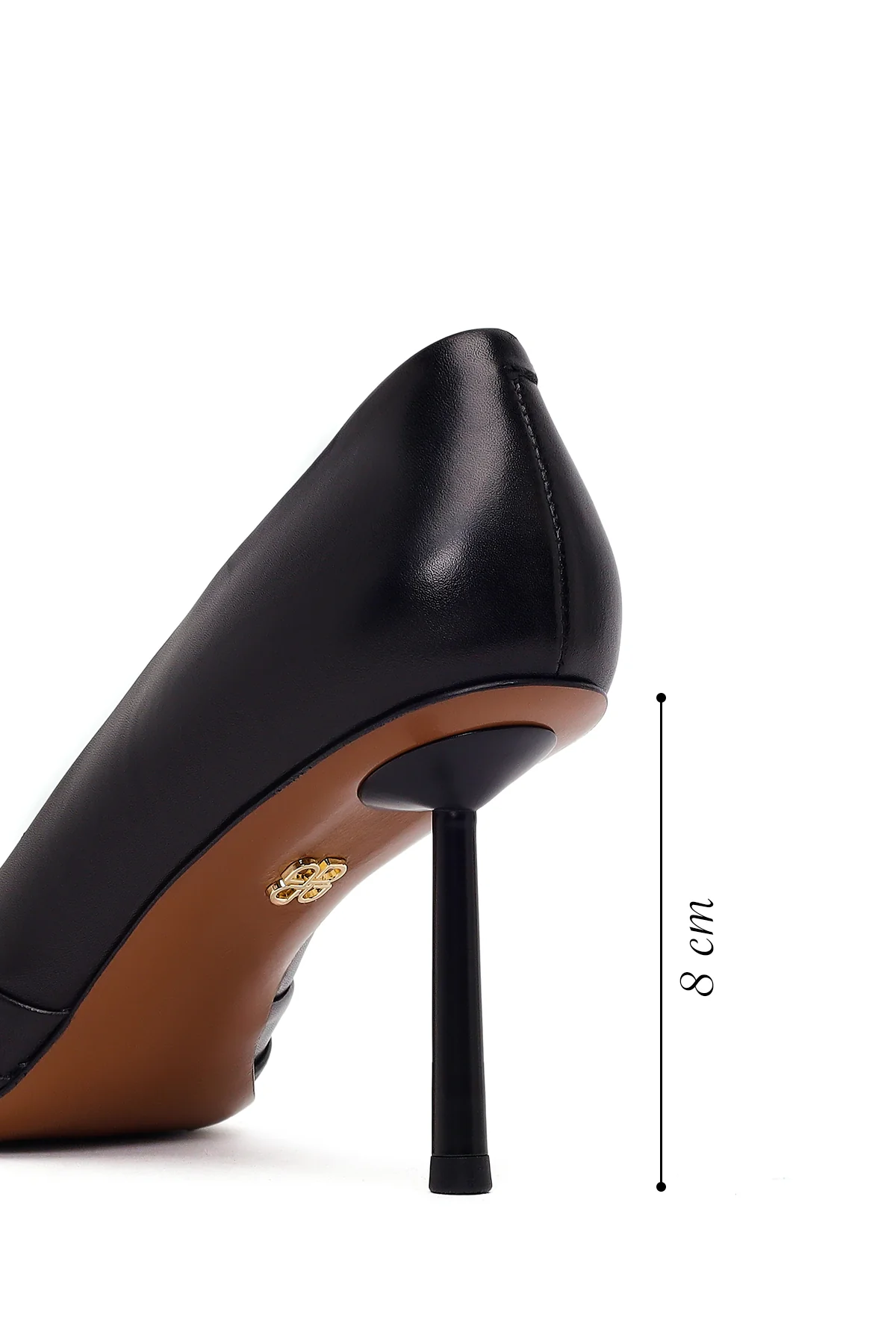 Kadın Siyah İnce Topuklu Deri Stiletto - Image 4