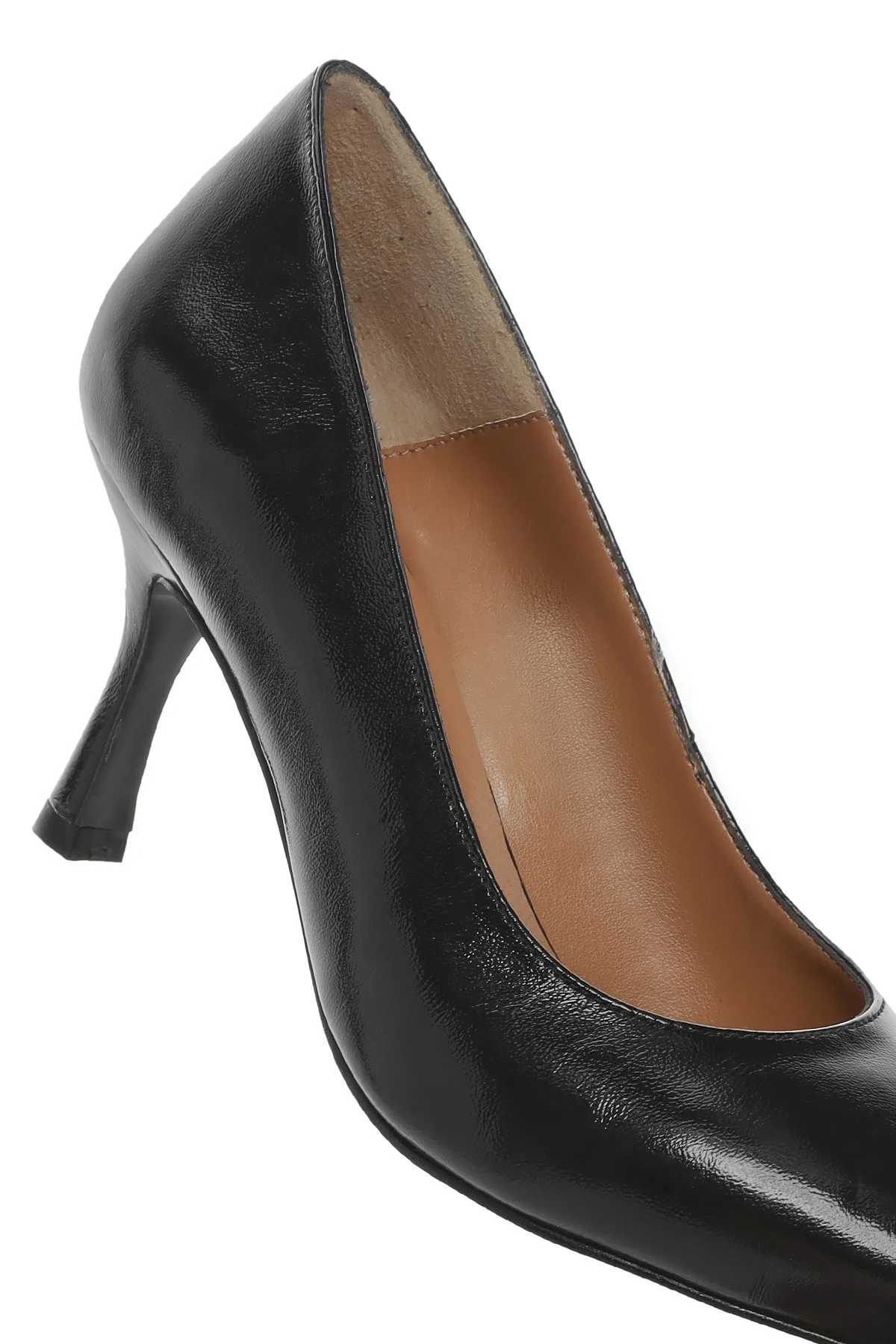 Kadın Siyah İnce Topuklu Rugan Deri Stiletto - Image 10