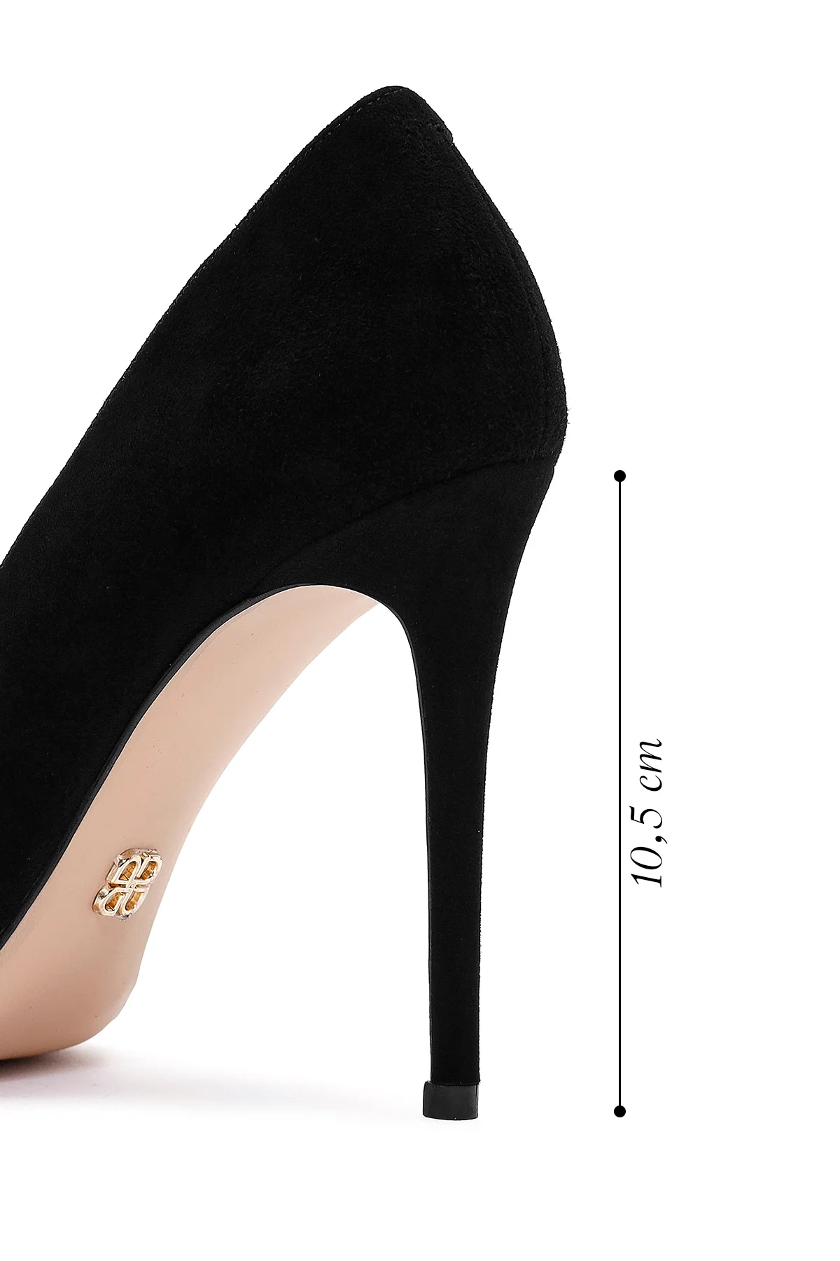 Kadın Siyah İnce Topuklu Süet Deri Stiletto - Image 2