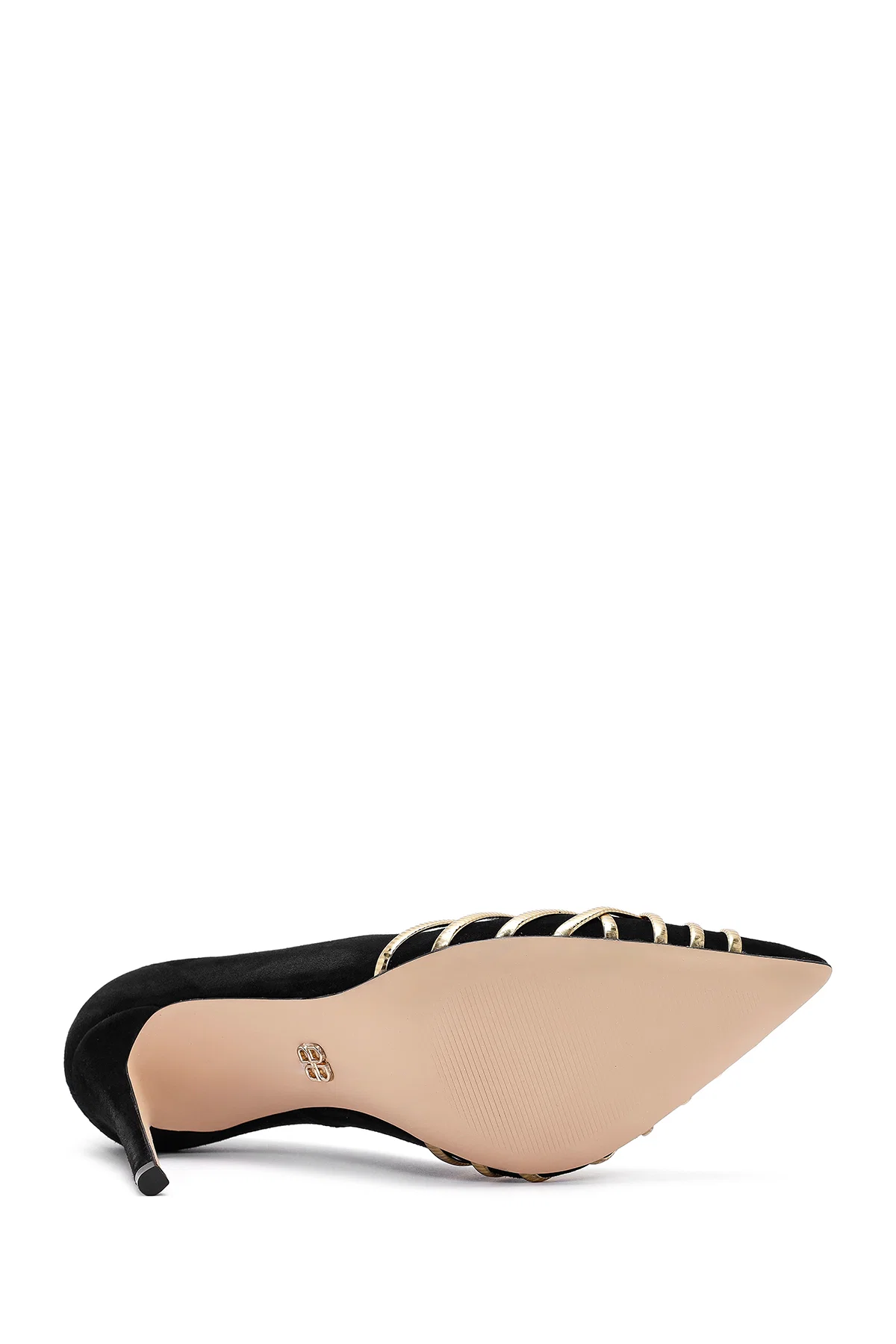 Kadın Siyah İnce Topuklu Süet Deri Stiletto - Image 5