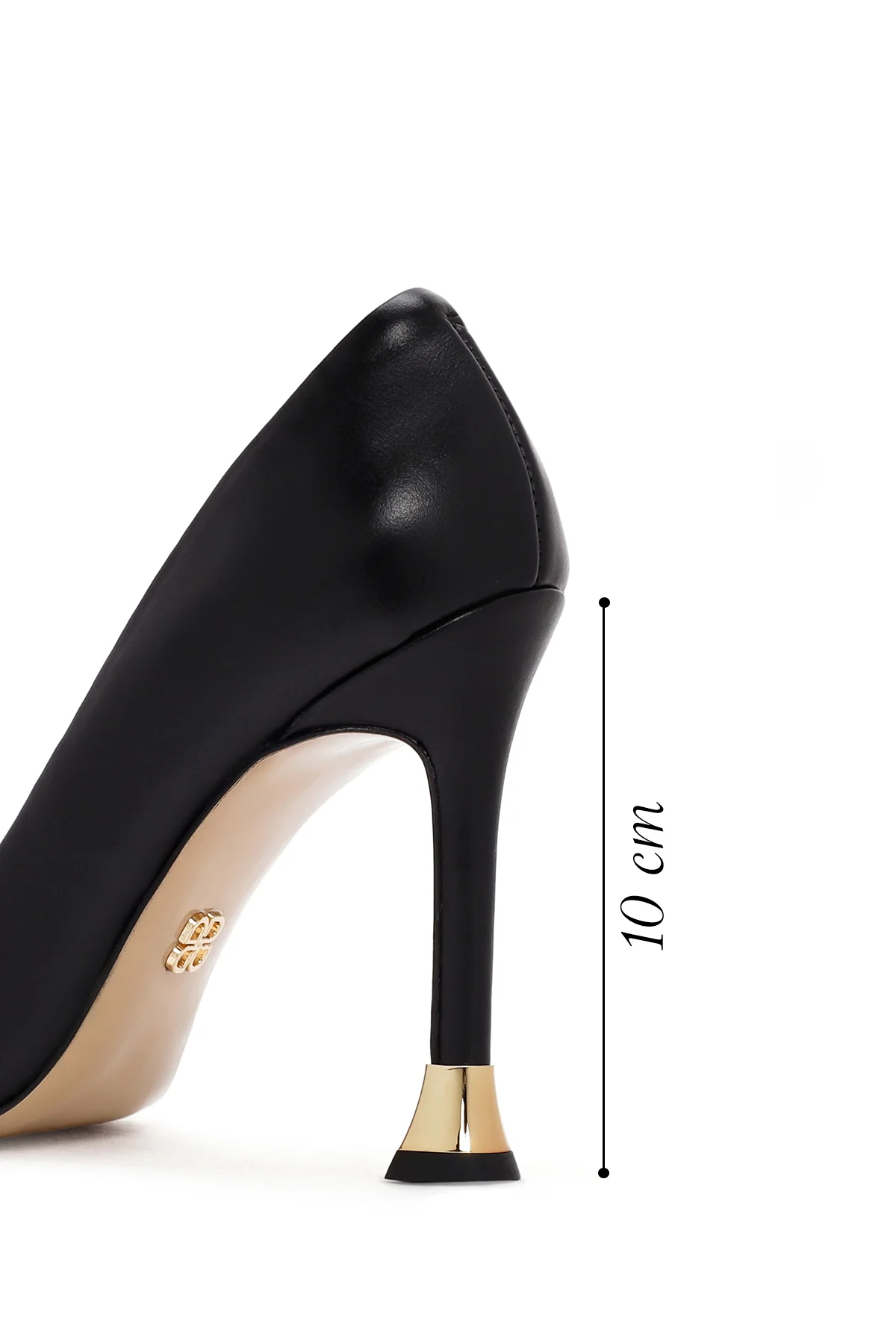 Kadın Siyah İnce Yüksek Topuklu Deri Stiletto - Image 2