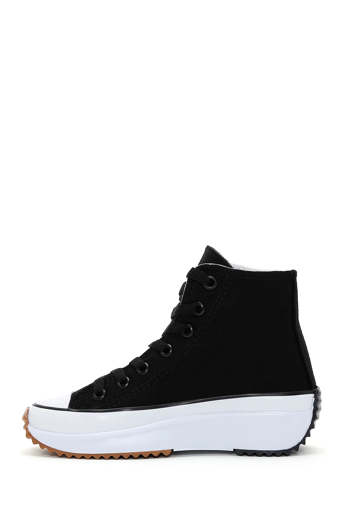 Kadın Siyah Kalın Tabanlı Bilekli Sneaker - Image 2
