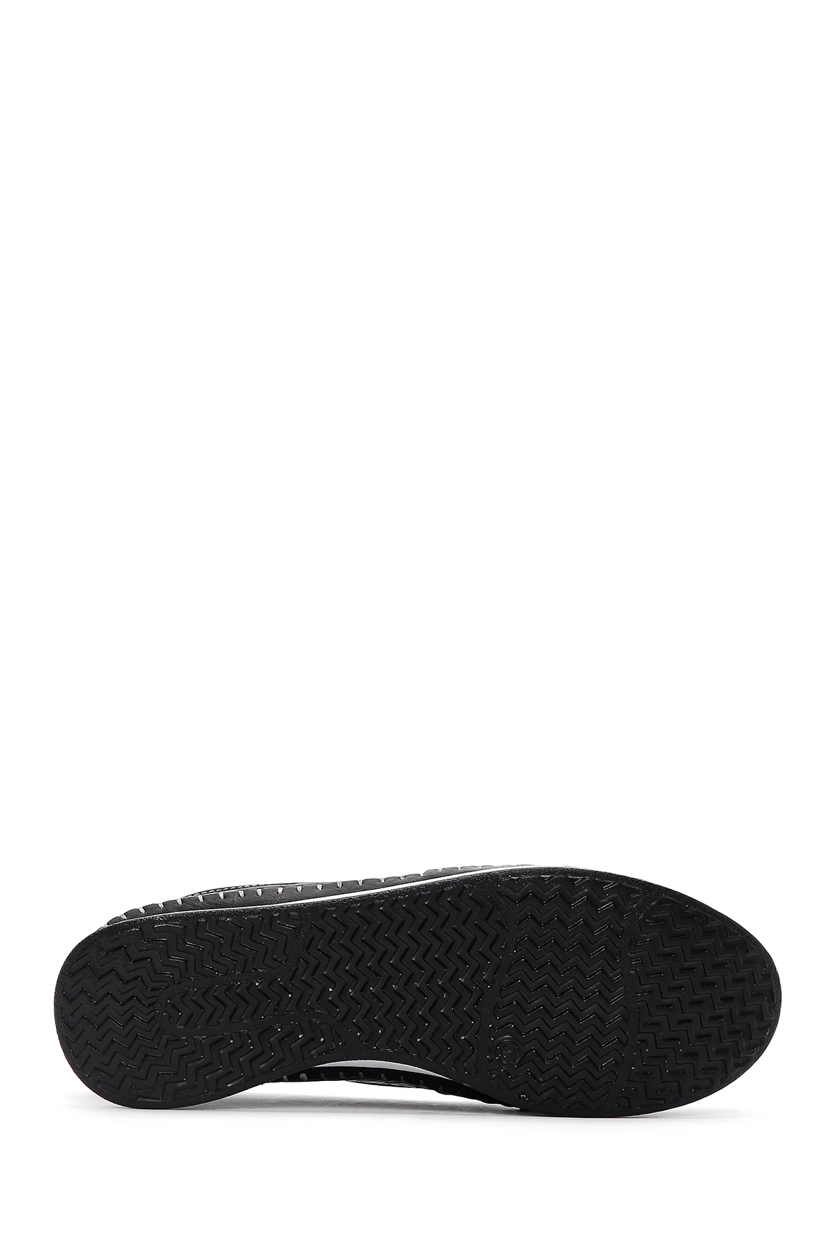 Kadın Siyah Kalın Tabanlı Deri Comfort Loafer - Image 4