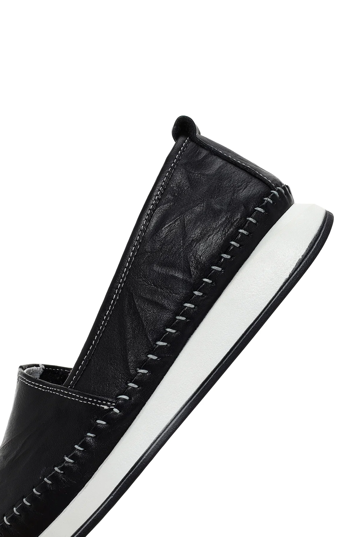 Kadın Siyah Kalın Tabanlı Deri Comfort Loafer - Image 8