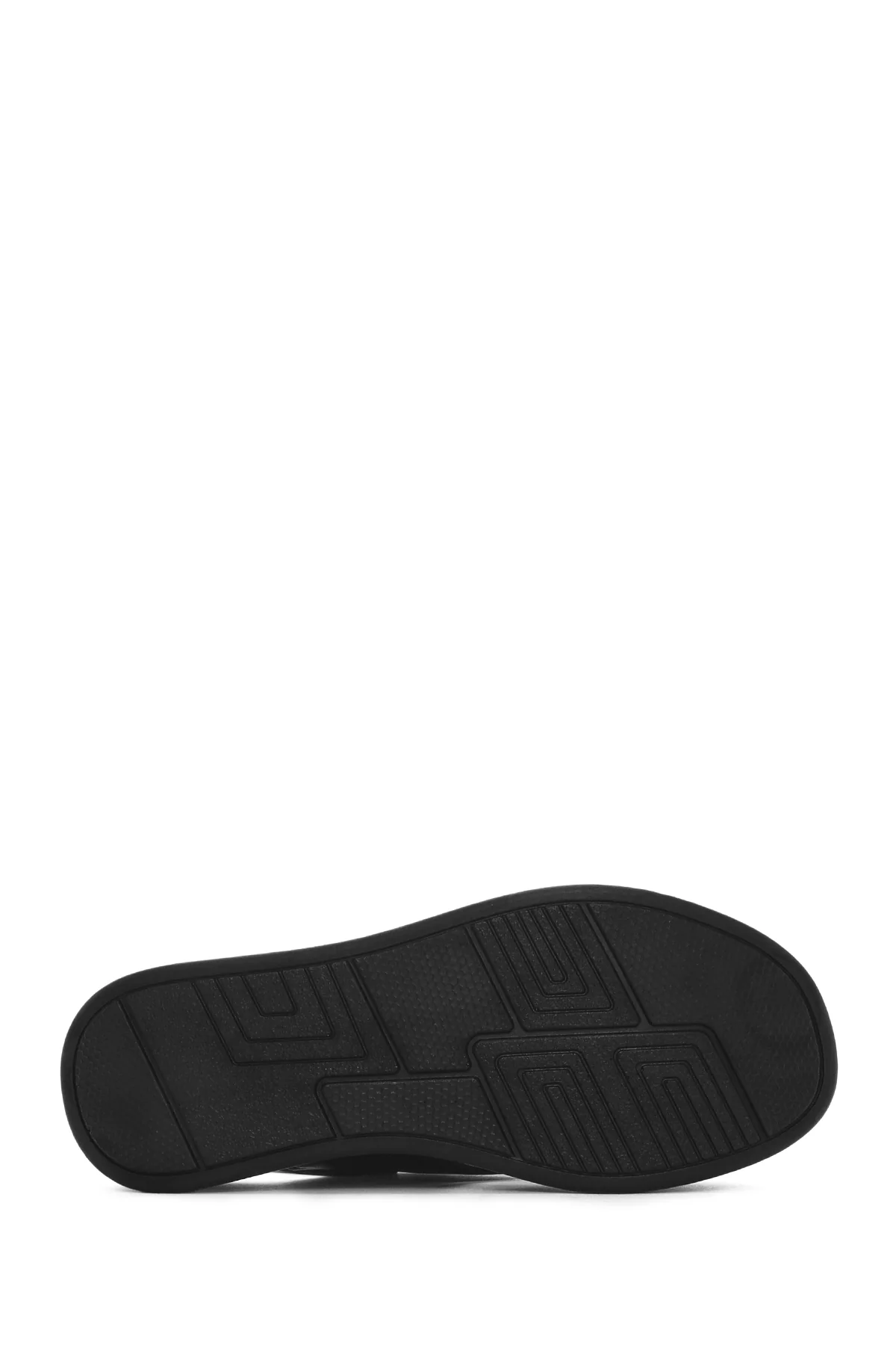 Kadın Siyah Kalın Tabanlı Deri Comfort Sandalet - Image 5
