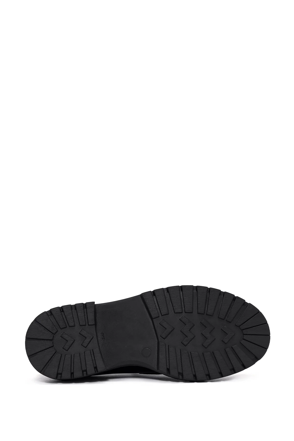 Kadın Siyah Kalın Tabanlı Deri Maskülen Loafer - Image 4