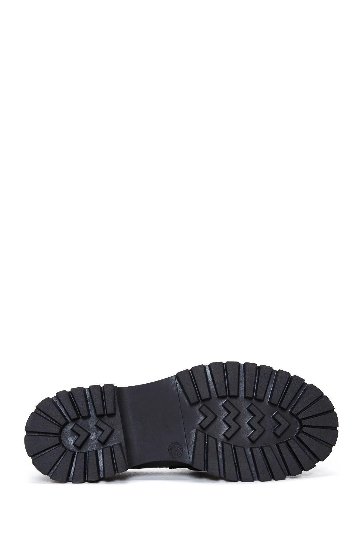 Kadın Siyah Kalın Tabanlı Deri Maskülen Loafer - Image 4
