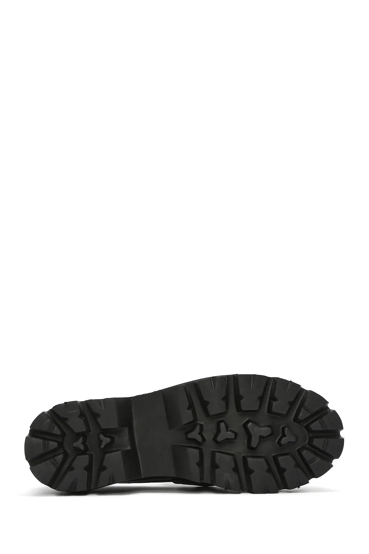 Kadın Siyah Kalın Tabanlı Deri Maskülen Loafer - Image 4
