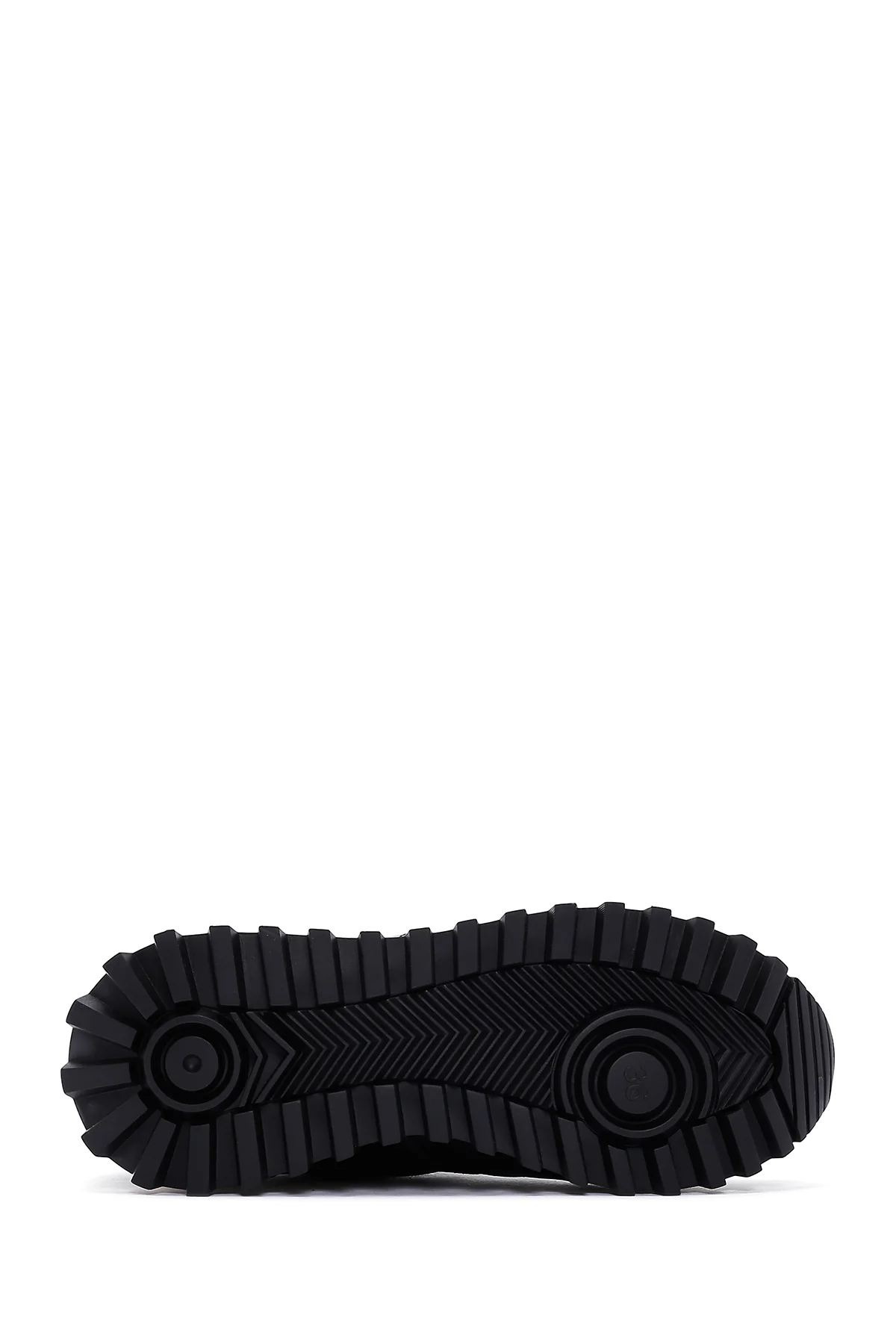 Kadın Siyah Kalın Tabanlı Deri Sneaker - Image 4