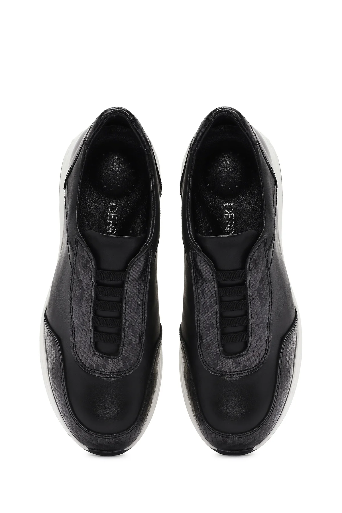 Kadın Siyah Kalın Tabanlı Deri Sneaker - Image 7