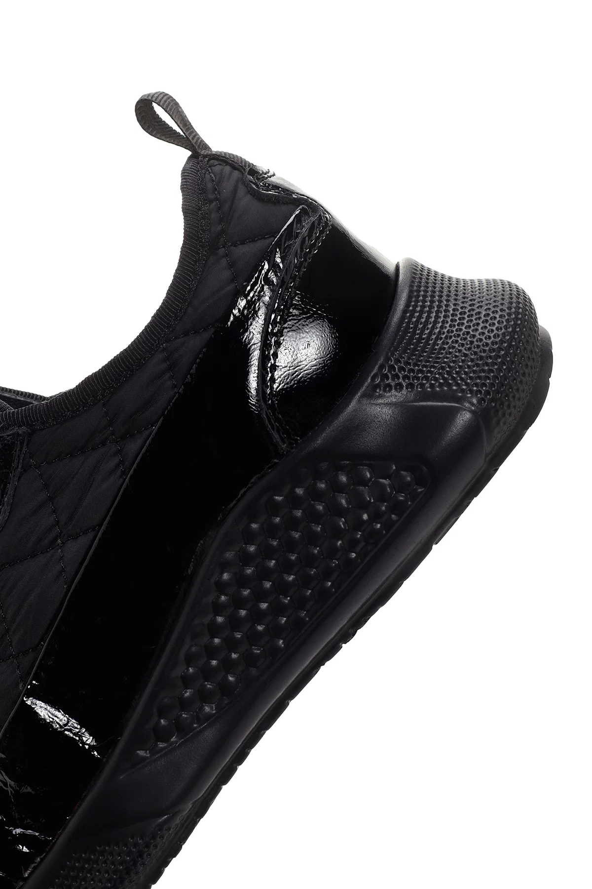 Kadın Siyah Kalın Tabanlı Deri Sneaker - Image 7