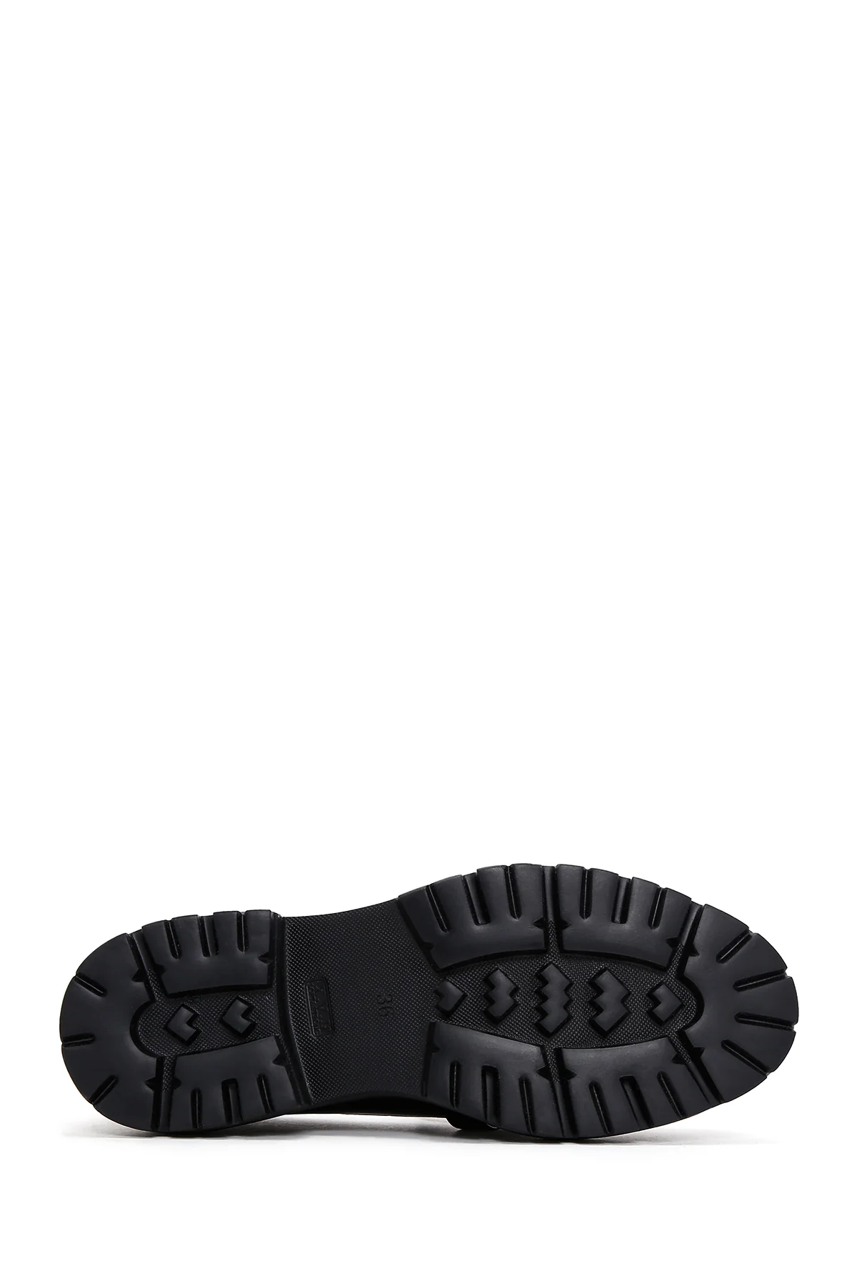 Kadın Siyah Kalın Tabanlı Maskülen Loafer - Image 4