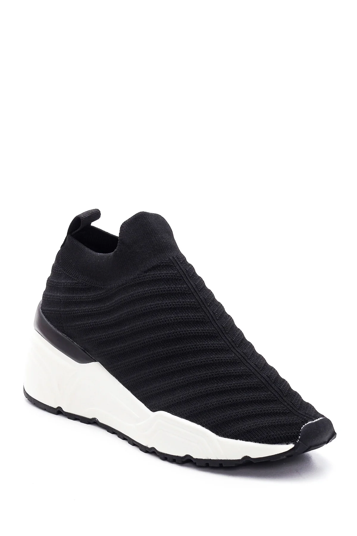 Kadın Siyah Kalın Tabanlı Sneaker - Image 3