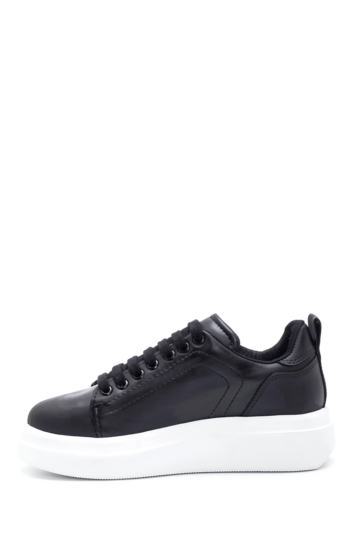 Kadın Siyah Kalın Tabanlı Sneaker - Image 2