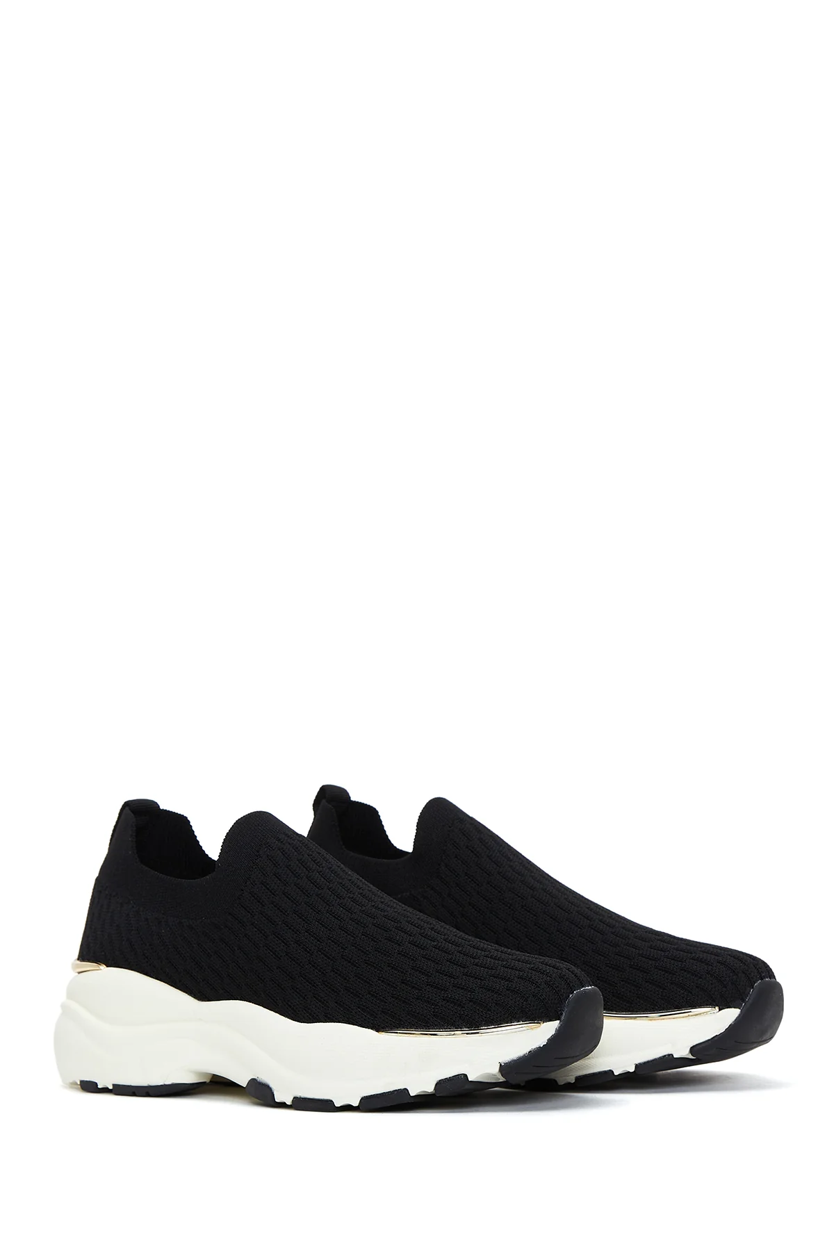 Kadın Siyah Kalın Tabanlı Sneaker - Image 3