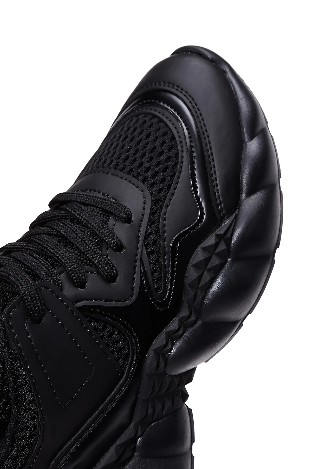 Kadın Siyah Kalın Tabanlı Sneaker - Image 7