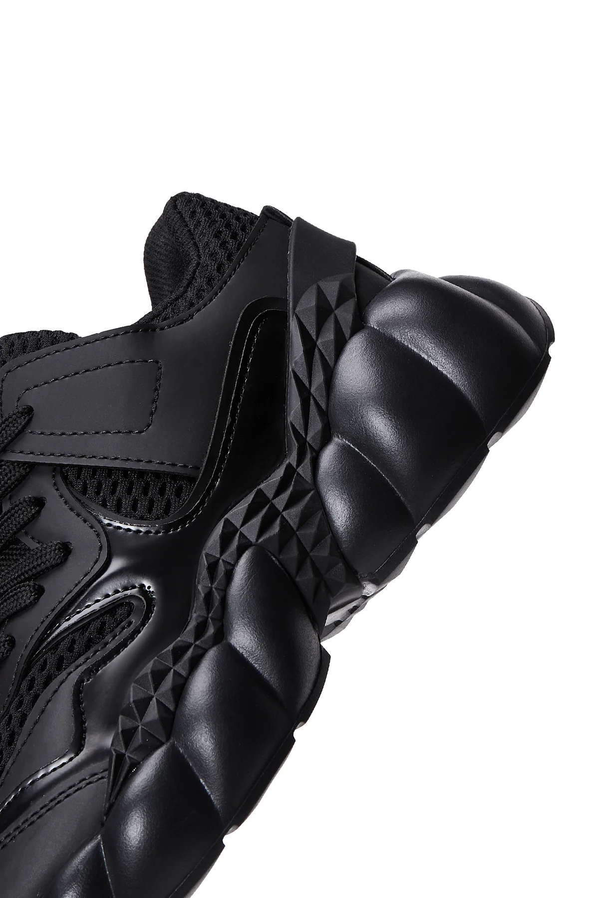 Kadın Siyah Kalın Tabanlı Sneaker - Image 8