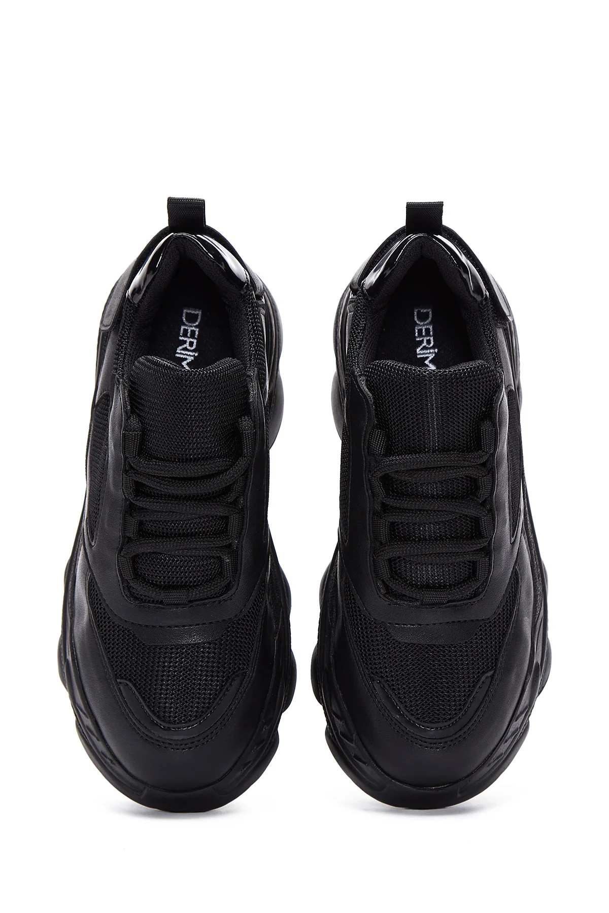Kadın Siyah Kalın Tabanlı Sneaker - Image 6