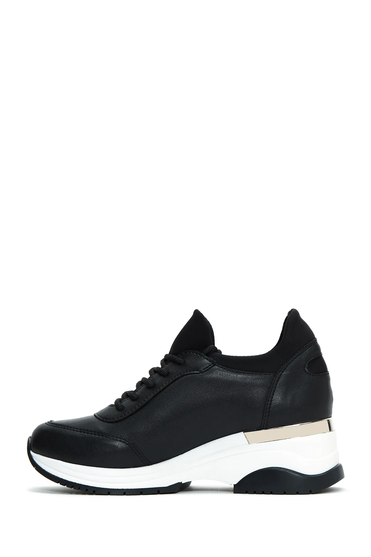 Kadın Siyah Kalın Tabanlı Sneaker - Image 2