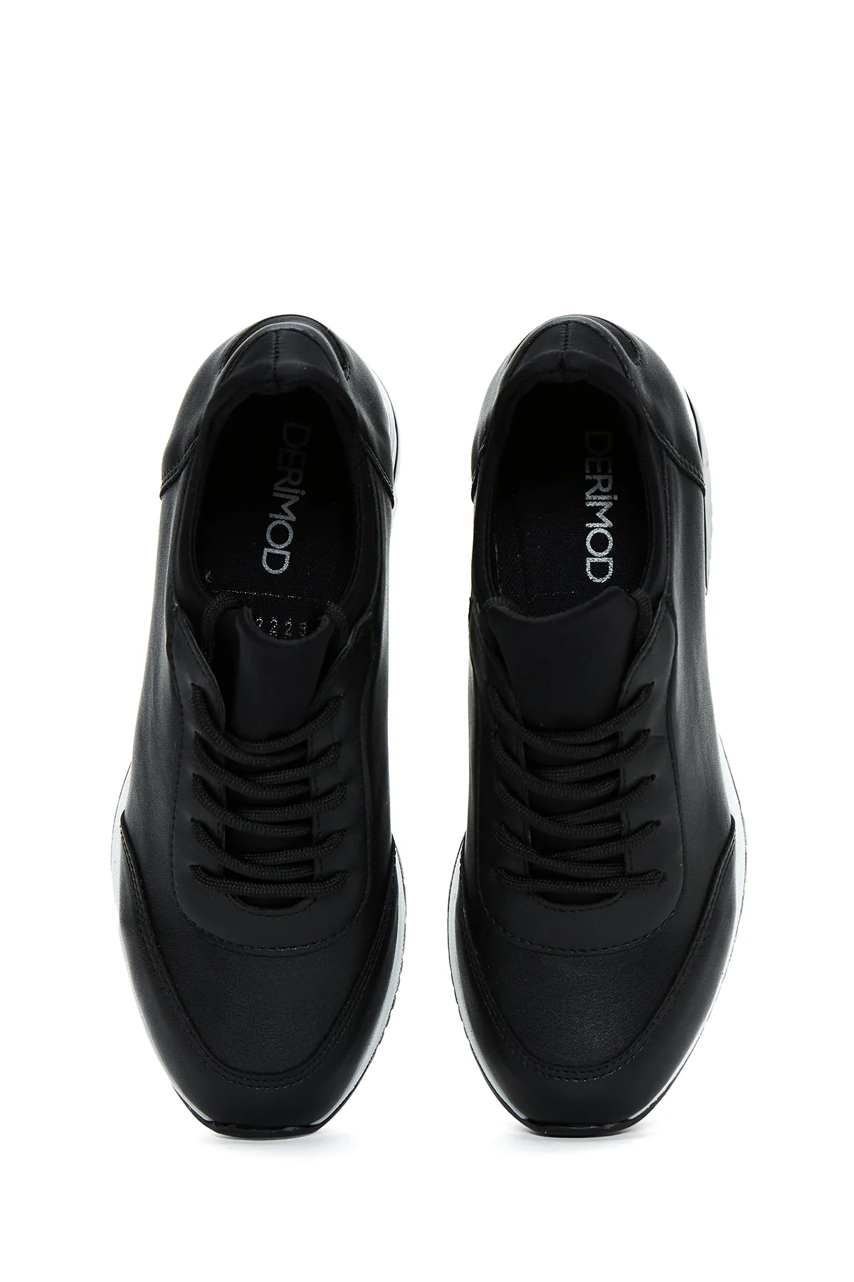 Kadın Siyah Kalın Tabanlı Sneaker - Image 6