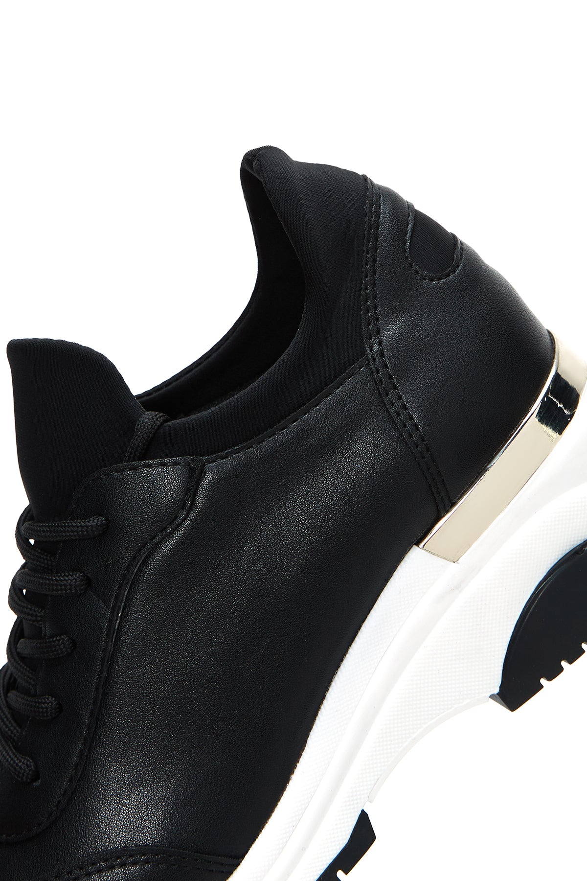 Kadın Siyah Kalın Tabanlı Sneaker - Image 8