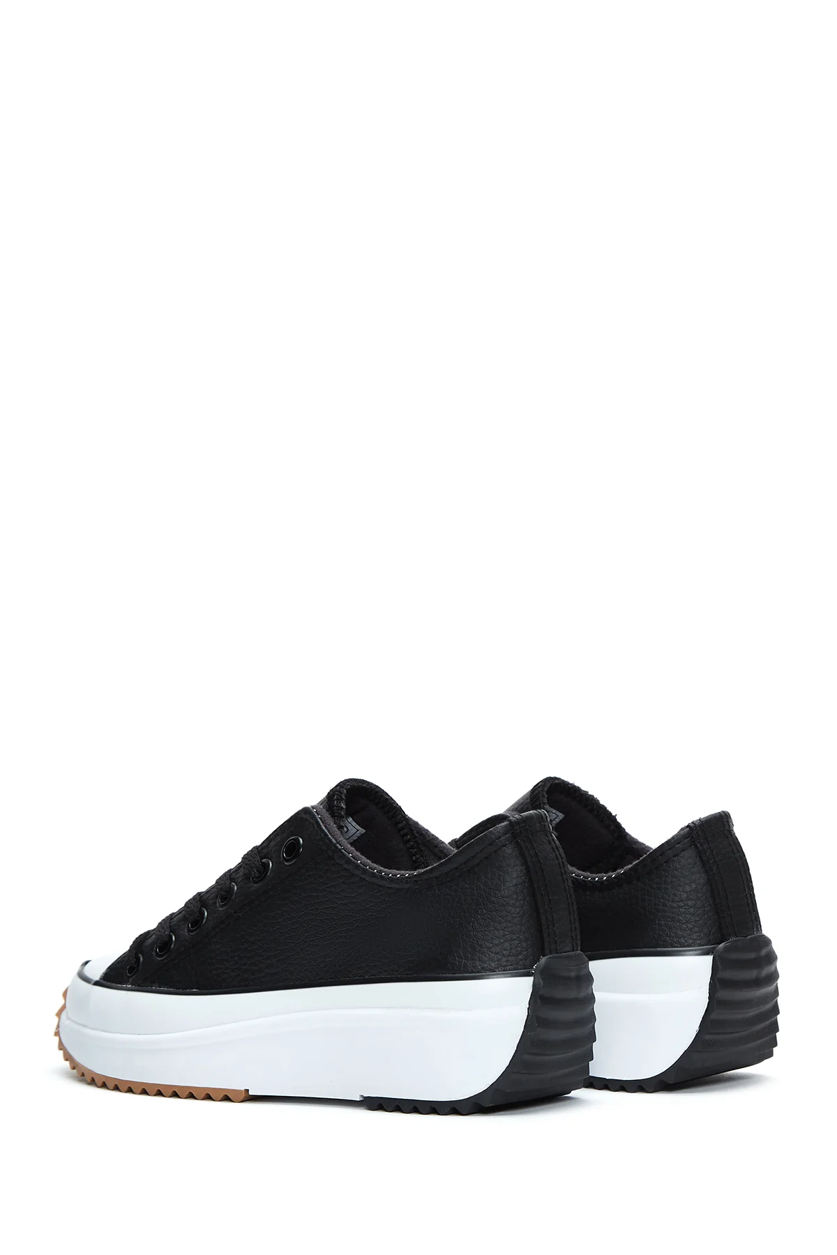 Kadın Siyah Kalın Tabanlı Sneaker - Image 5