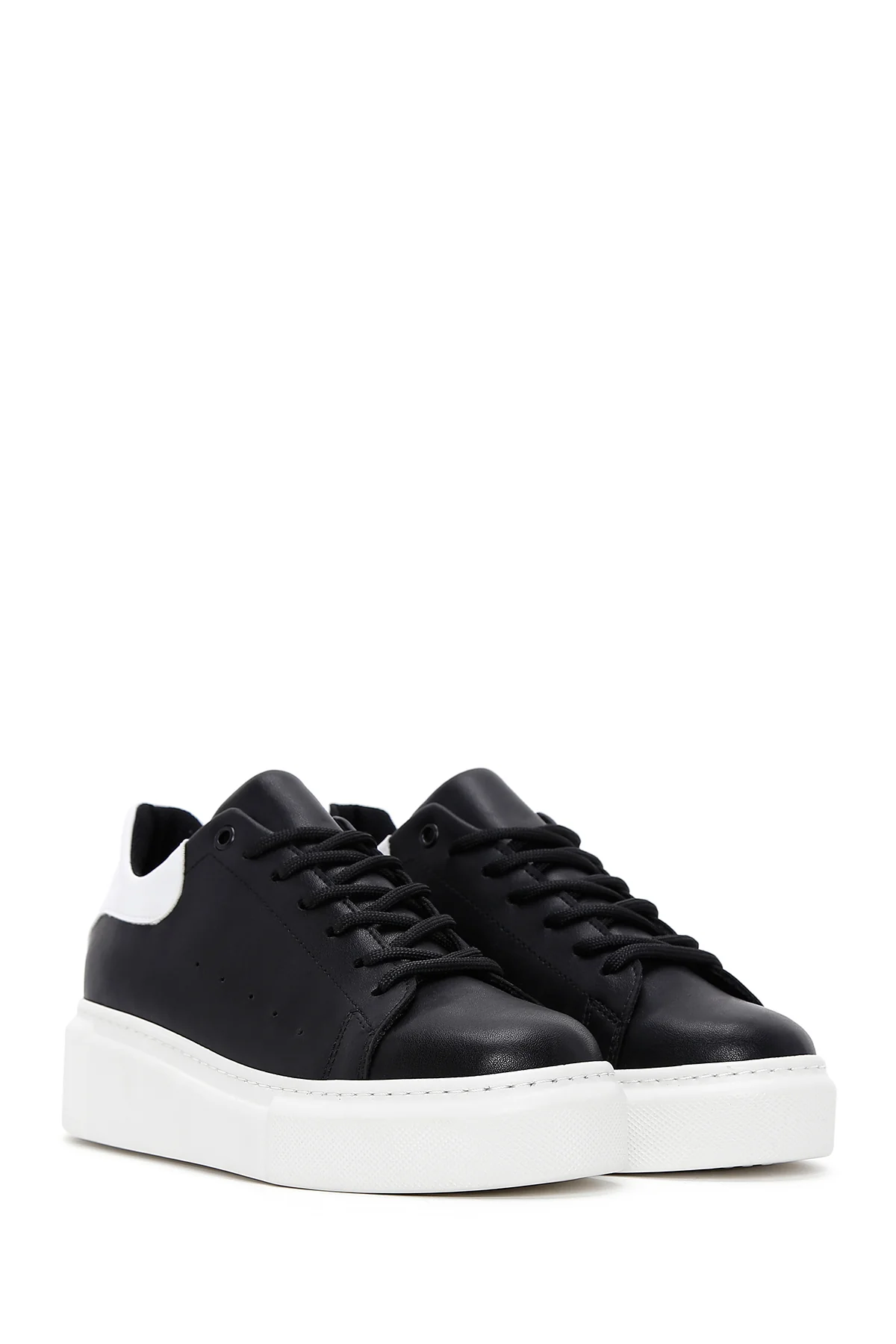 Kadın Siyah Kalın Tabanlı Sneaker - Image 3