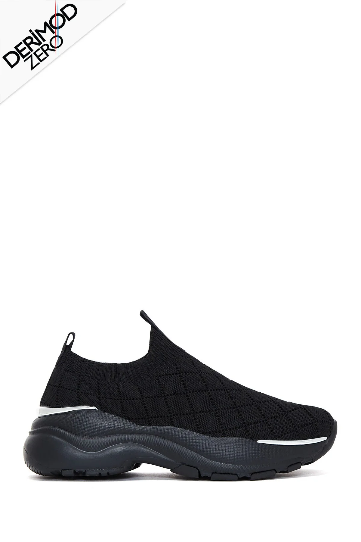 Kadın Siyah Kalın Tabanlı Sneaker - Image 7