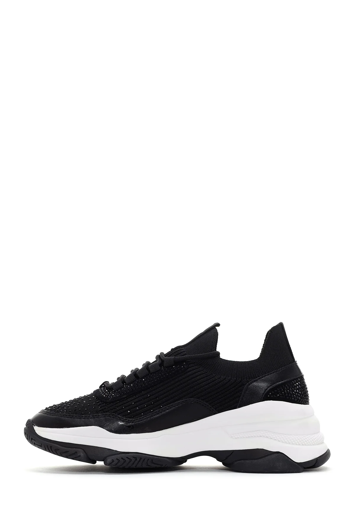 Kadın Siyah Kalın Tabanlı Sneaker - Image 2