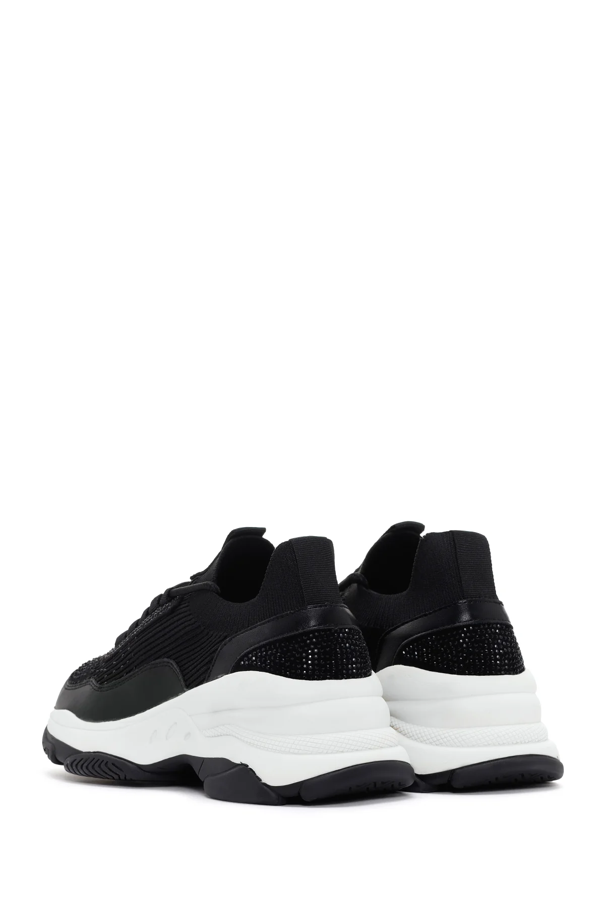 Kadın Siyah Kalın Tabanlı Sneaker - Image 5