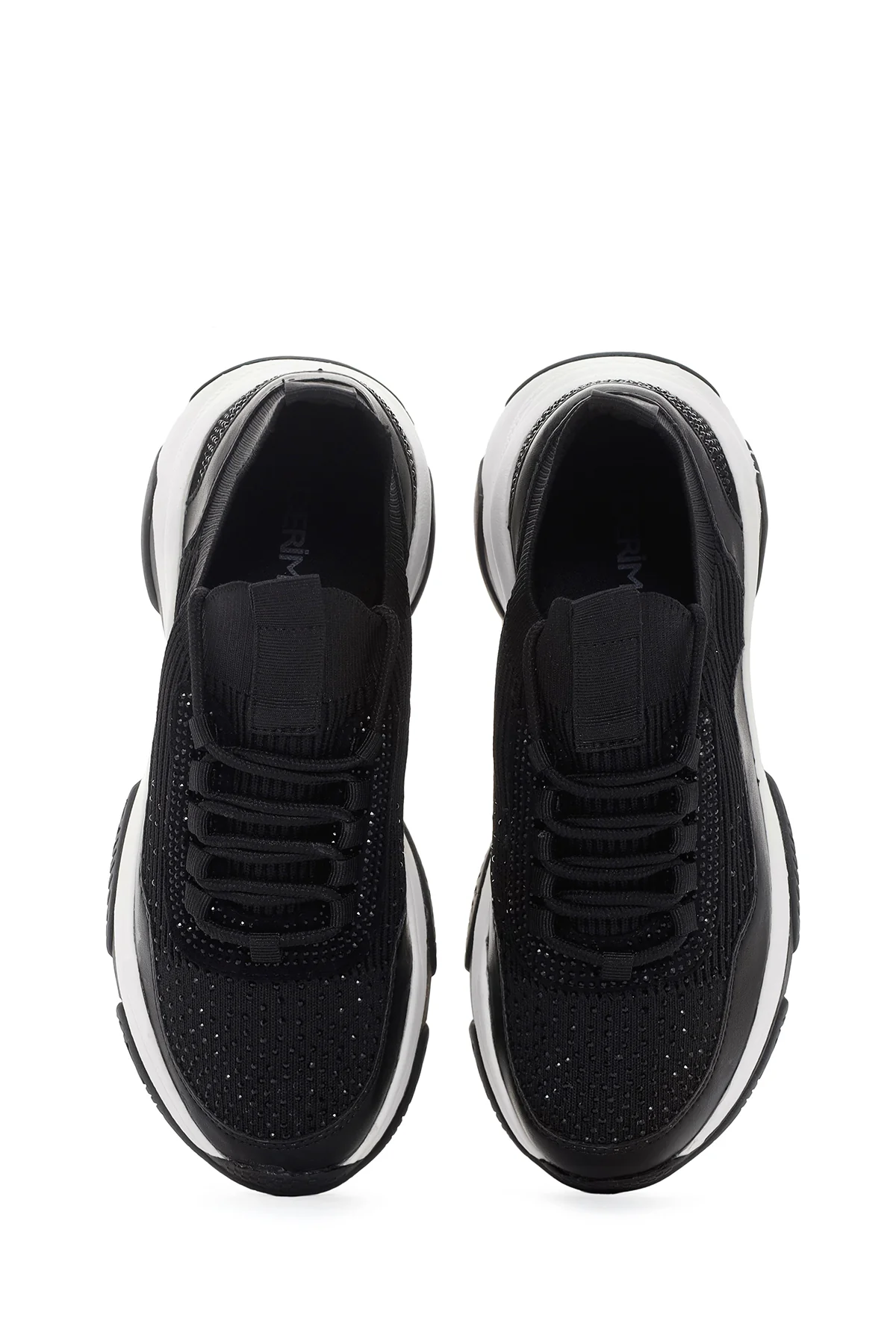 Kadın Siyah Kalın Tabanlı Sneaker - Image 6